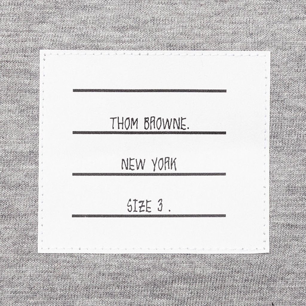 THOM BROWNE RELAXED FIT S/S TEE - LIGHT GREY - 4