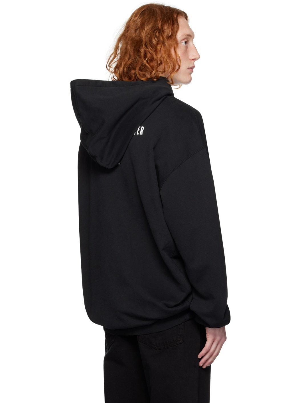Black Printed Hoodie - 3