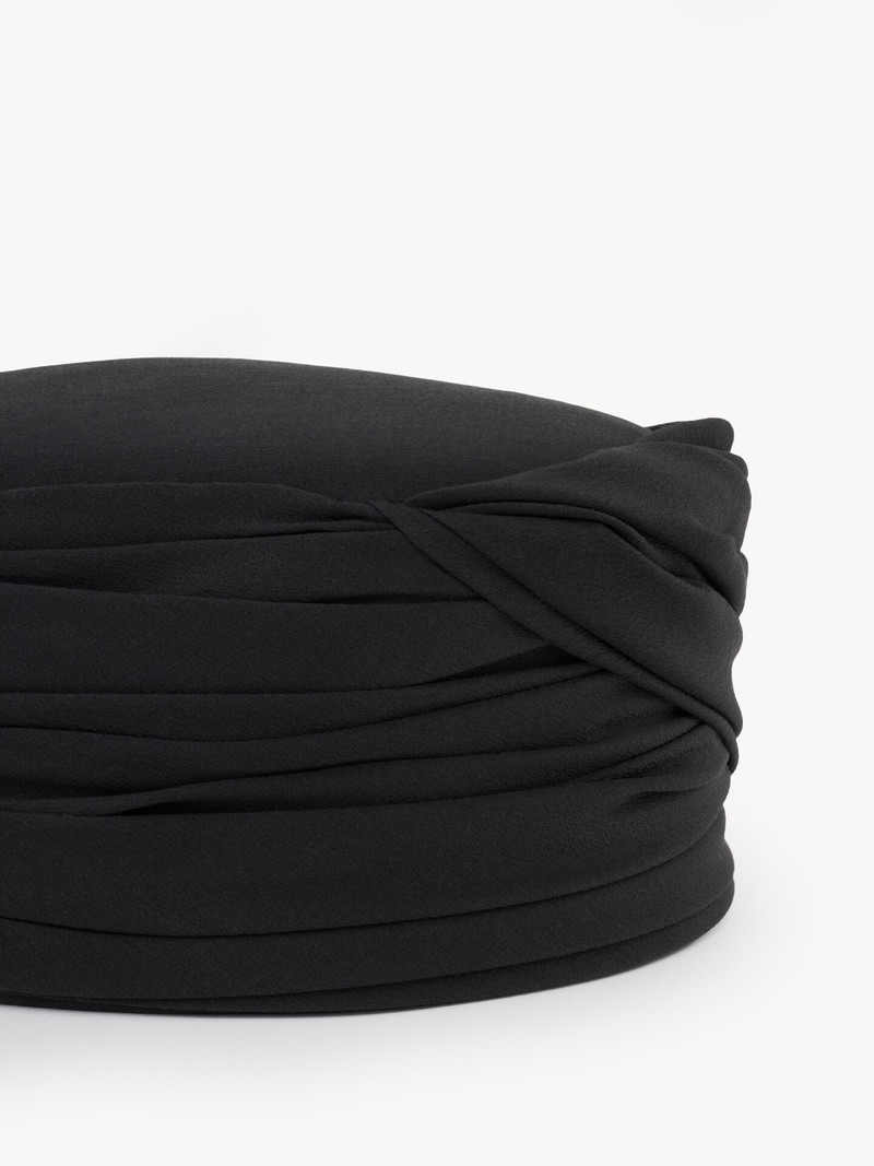 THE CHLOÉ TOQUE HAT IN SILK CRÊPE 3