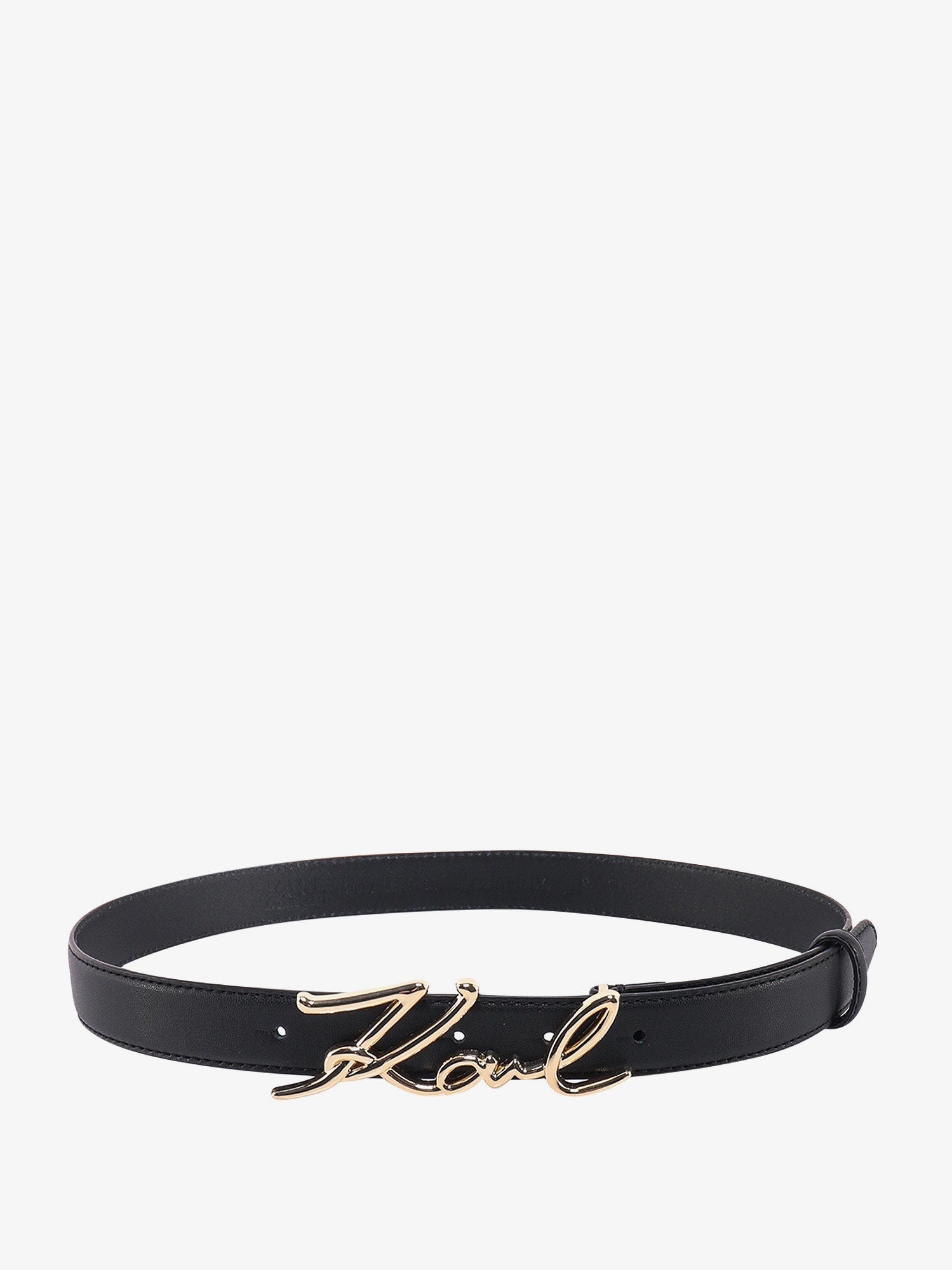 KARL LAGERFELD - Karl Lagerfeld Leather Belt With Karl Metal Buckle - 1