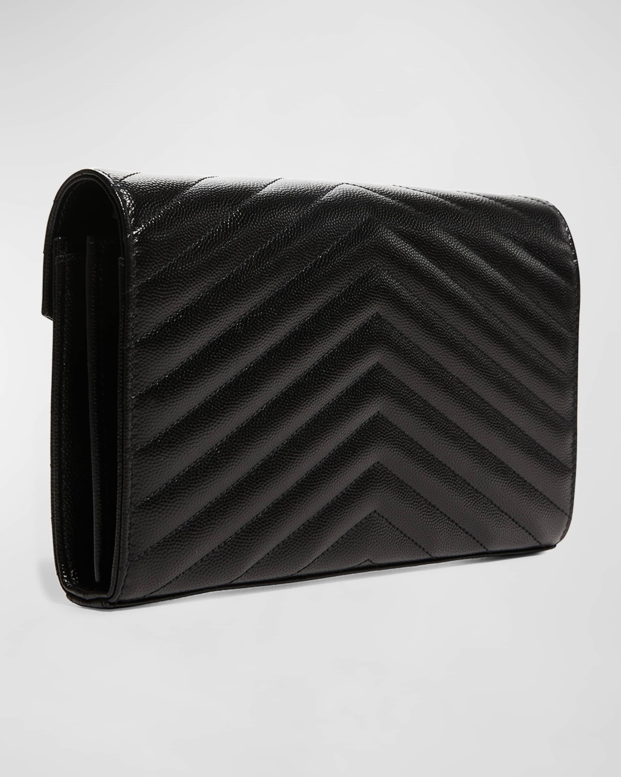 Monogramme Grain de Poudre Leather Wallet-on-Chain, Black Hardware - 4