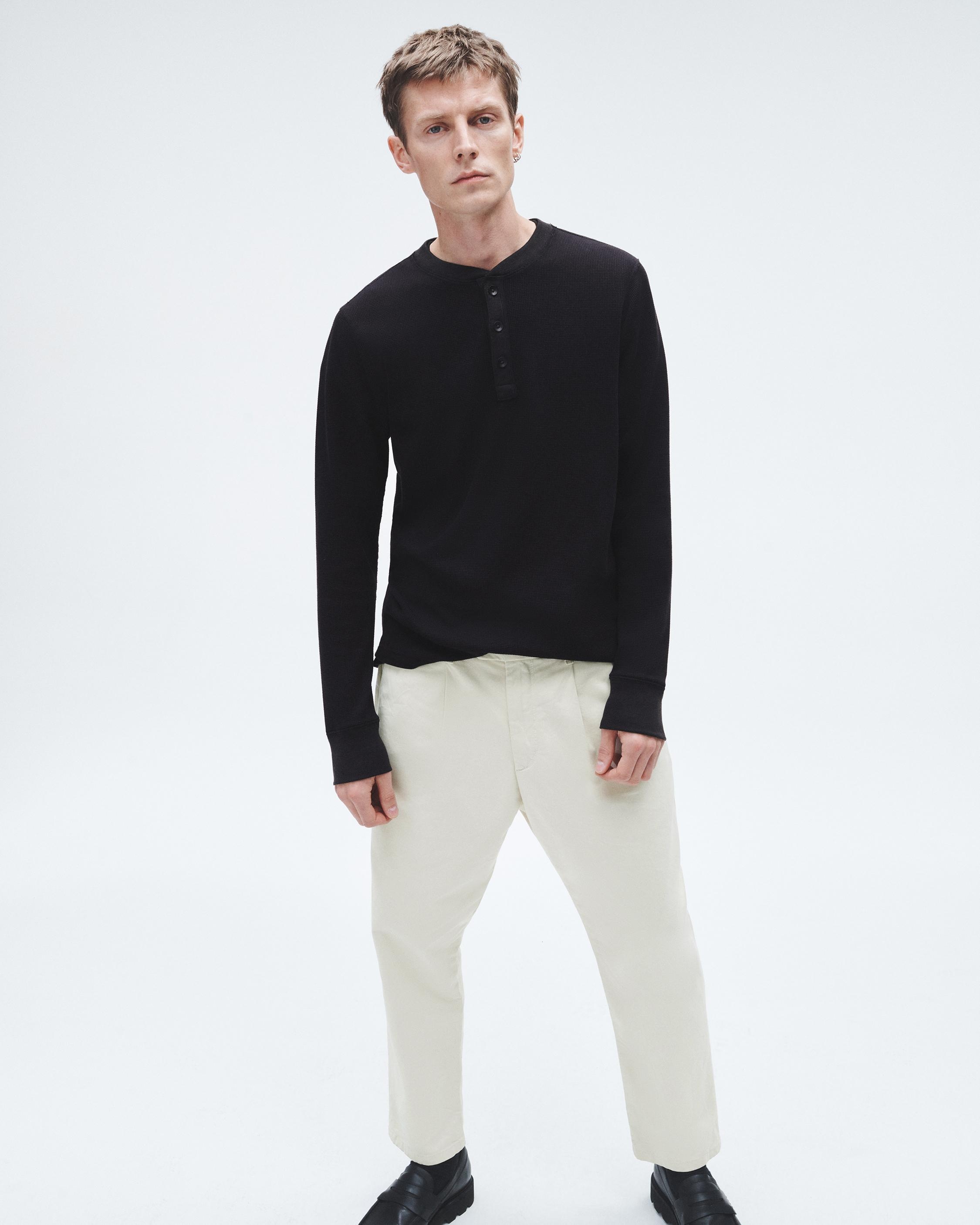 Lightweight Waffle Henley - 2