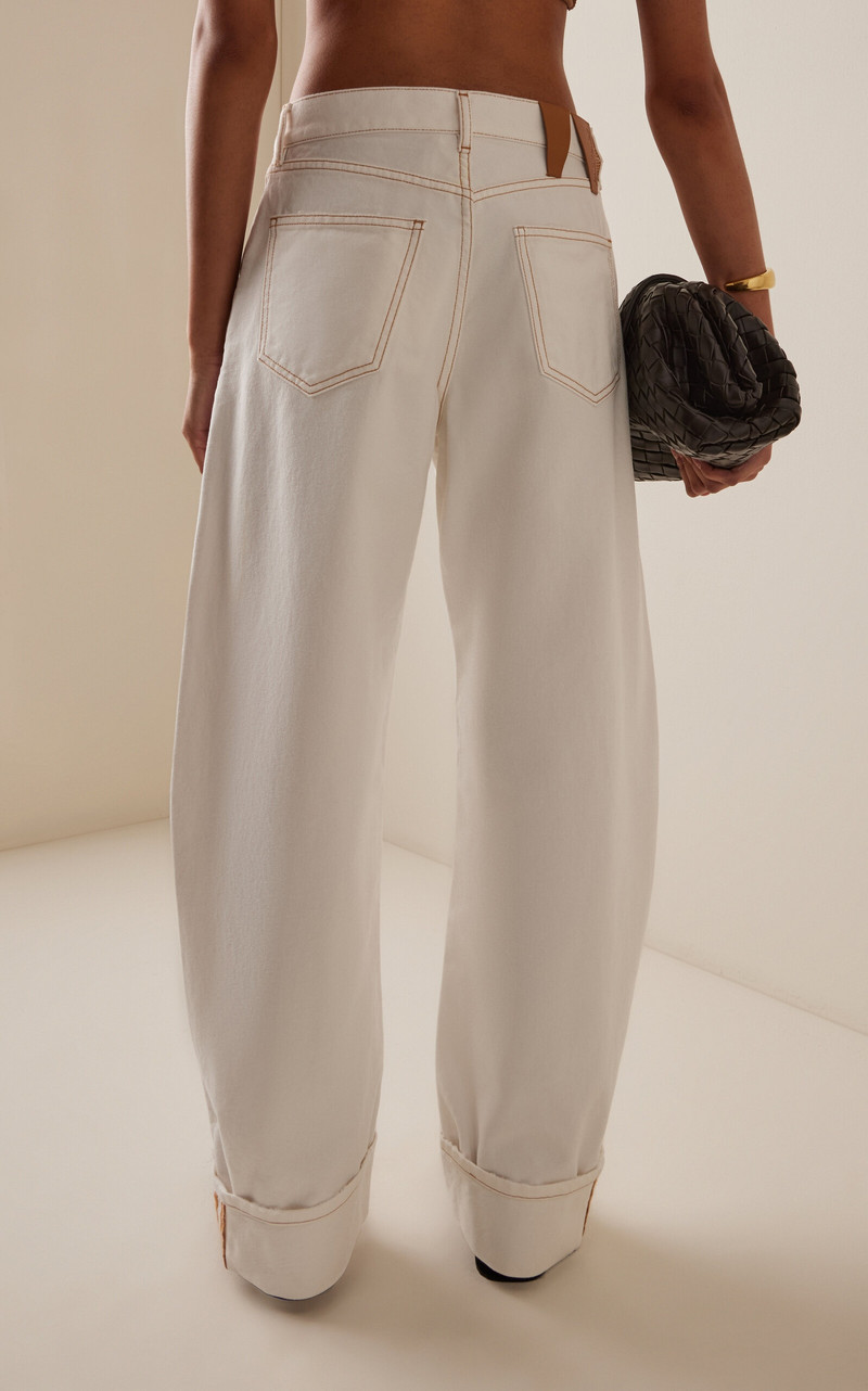 Khris Barrel-Leg Denim Pants white 4