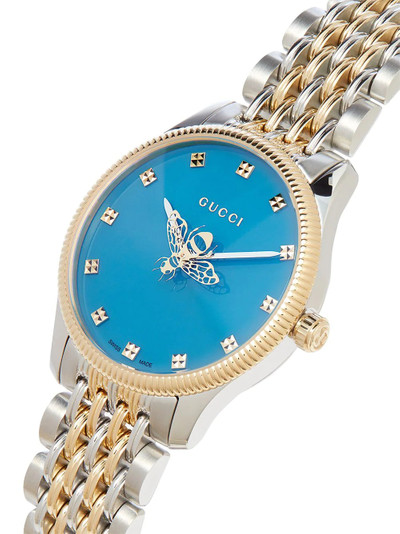 GUCCI GUCCI G TIMELESS SLM STEEL YG BLUE DIAL outlook