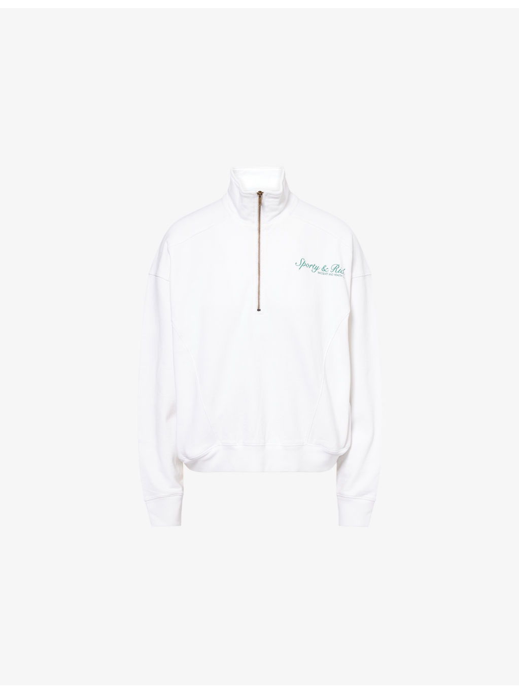 Ezra Quarter-Zip Cotton-Jersey Sweatshirt - 1