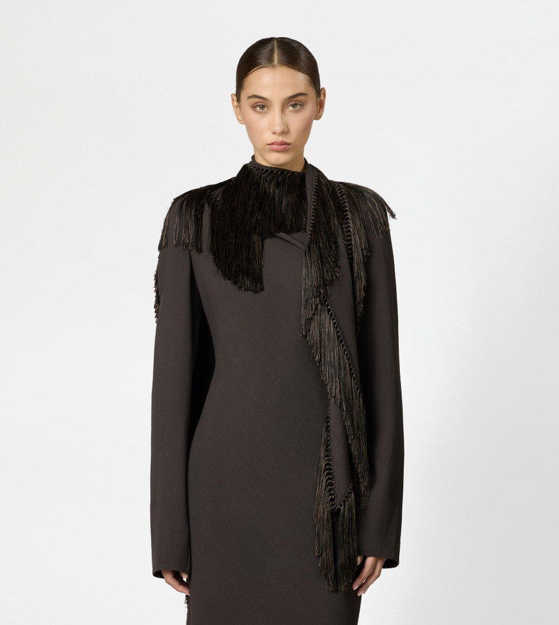 WOOL BLEND DRESS - BROWN 5