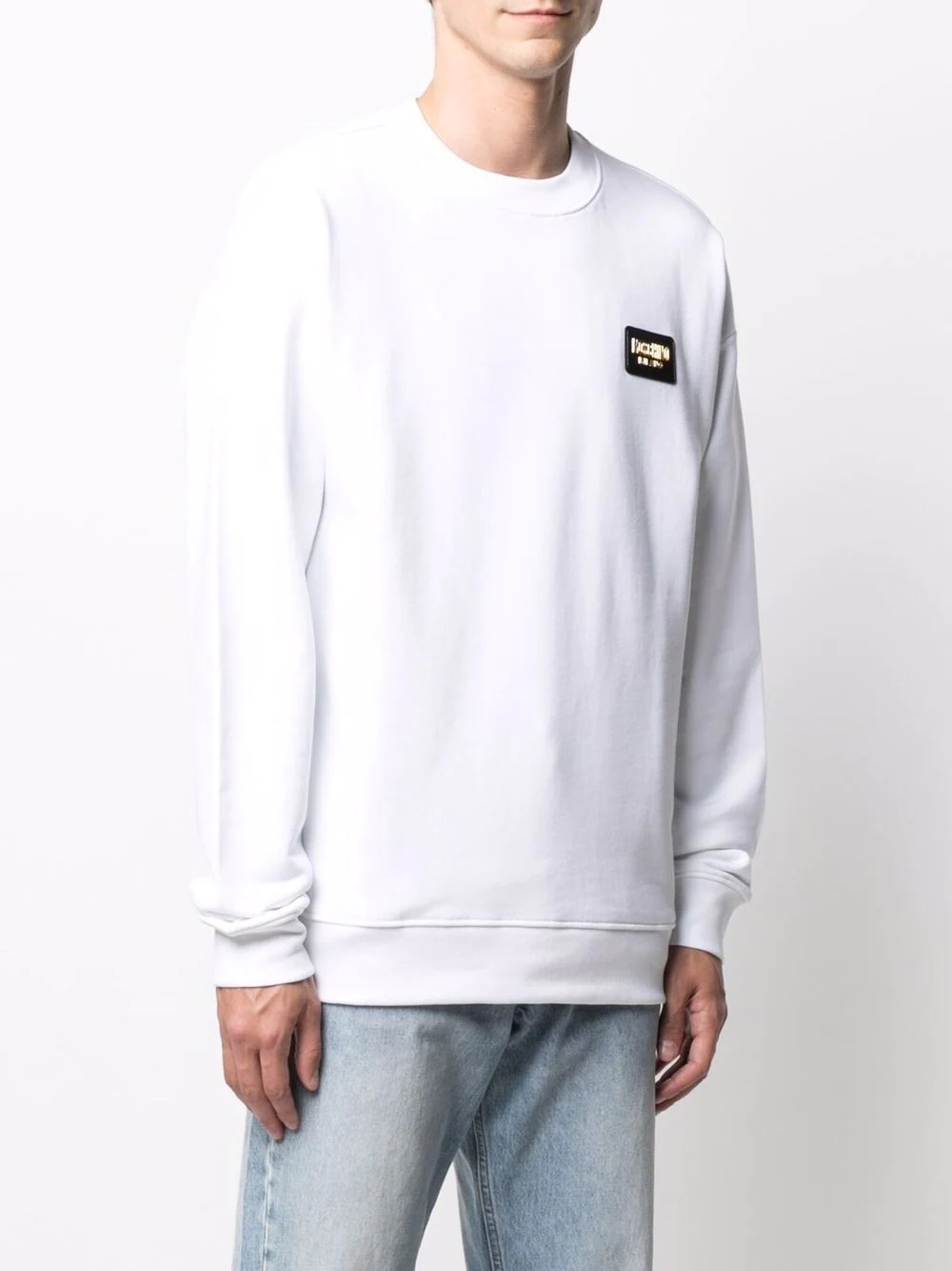 logo-plaque long-sleeve sweatshirt - 3