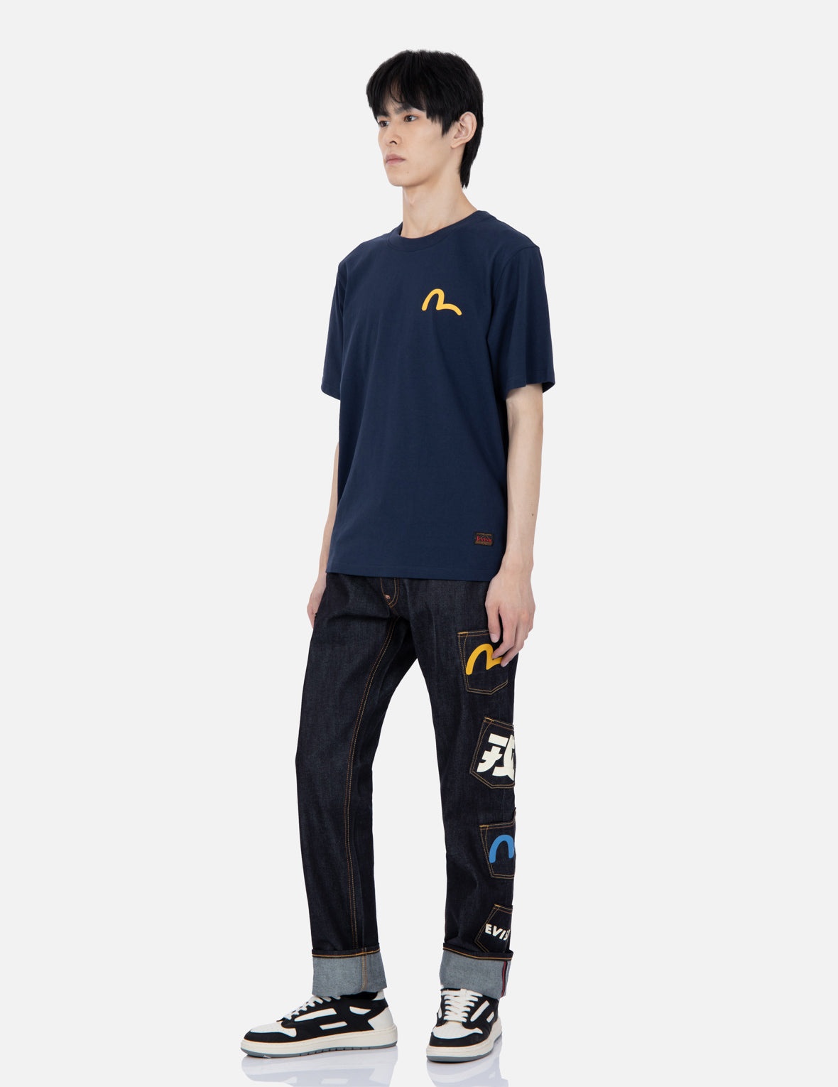 Logo-Print Multi-Pockets Regular-Fit Denim Jeans #2010 - 4