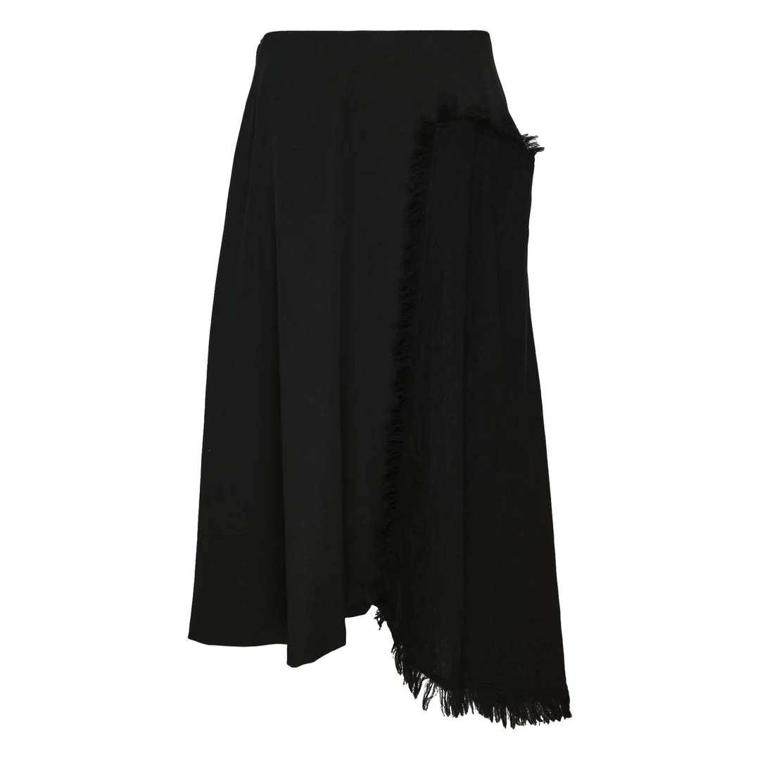 Side Fringe Midi Skirt - 1