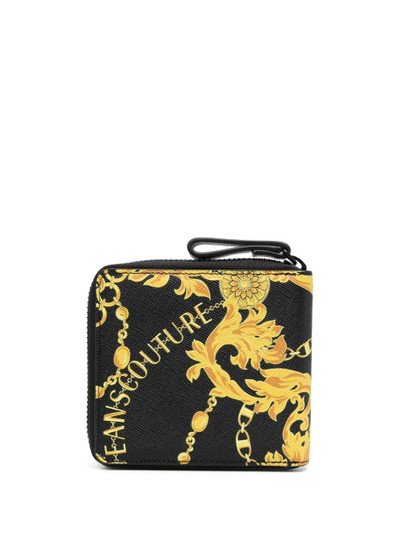 VERSACE JEANS COUTURE baroque-print leather wallet outlook
