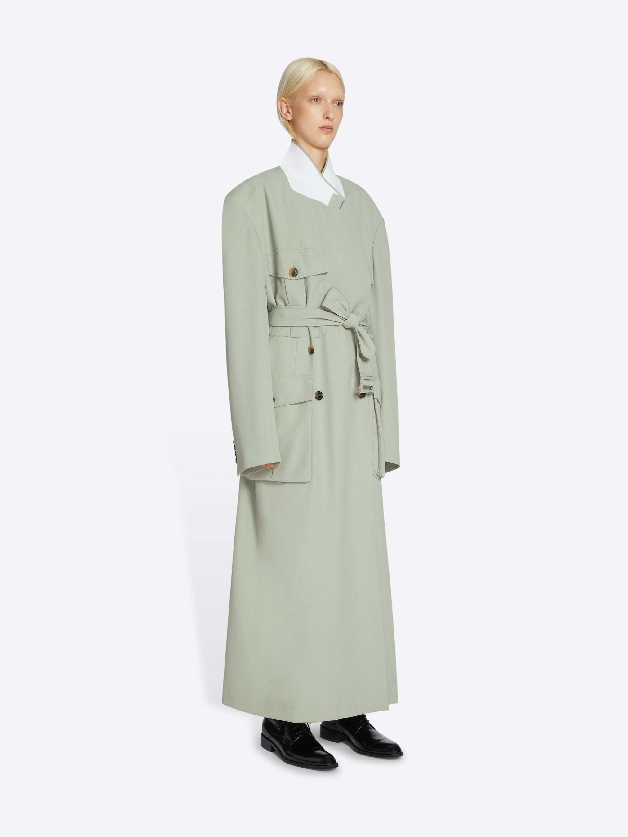 OVERSIZED BELTED COAT - 3