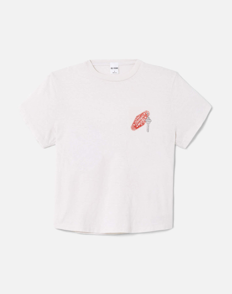 1950s Boxy Tee Starlight Motel - Vintage White 1