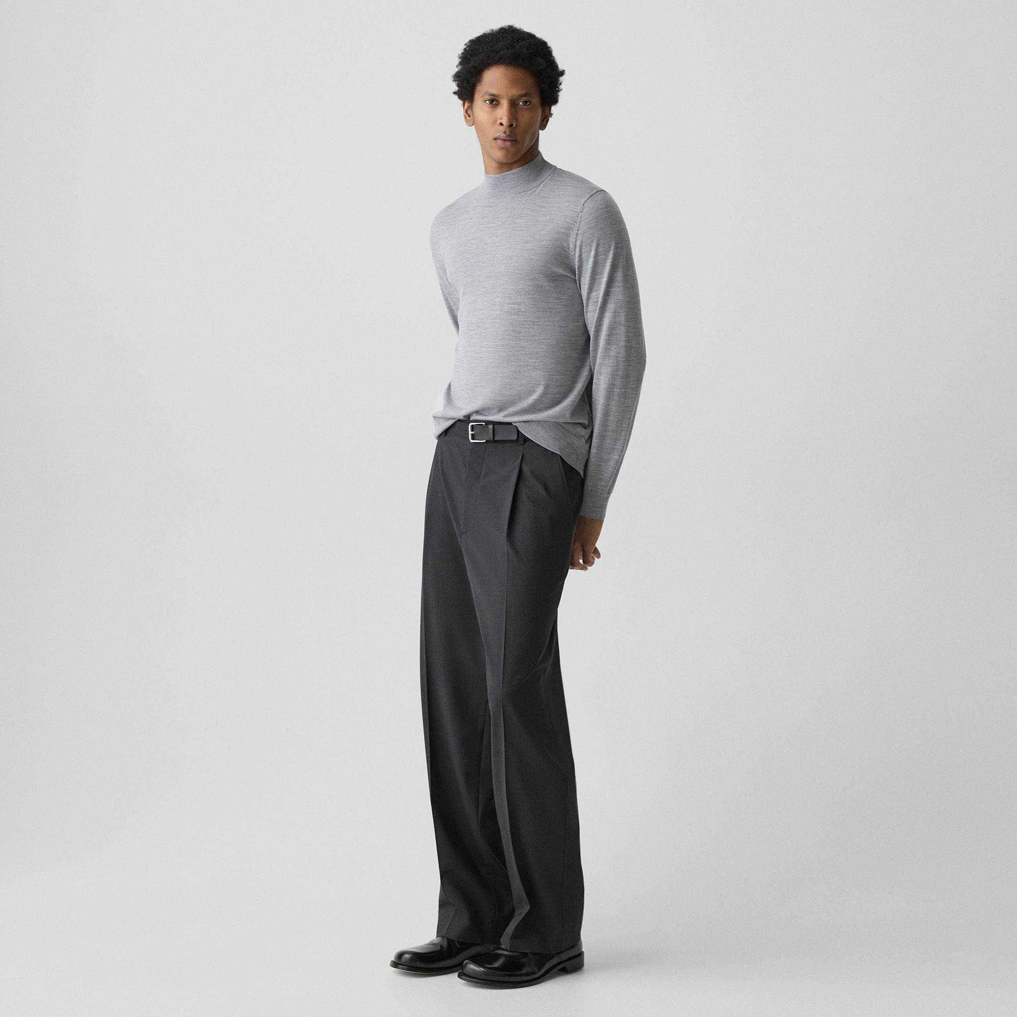 Relaxed Pleat Pant in Stretch Wool - 3