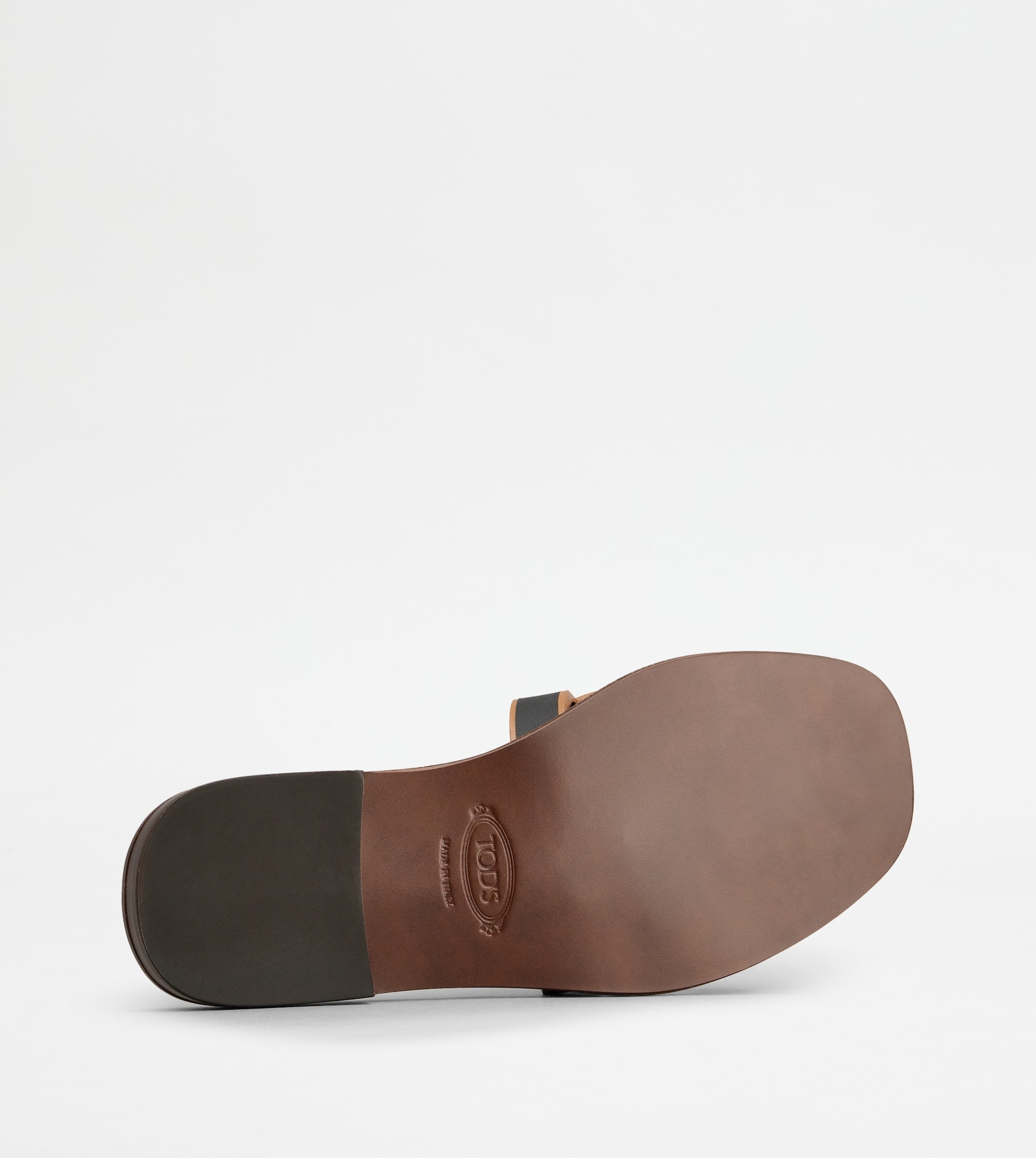 SANDALS IN LEATHER - BROWN, BLACK - 4