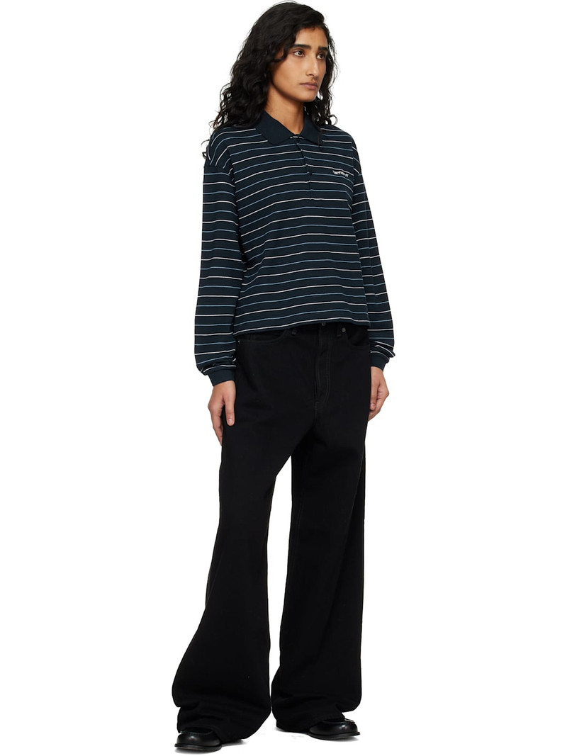 Carhartt Navy Mabel Stripe Polo outlook