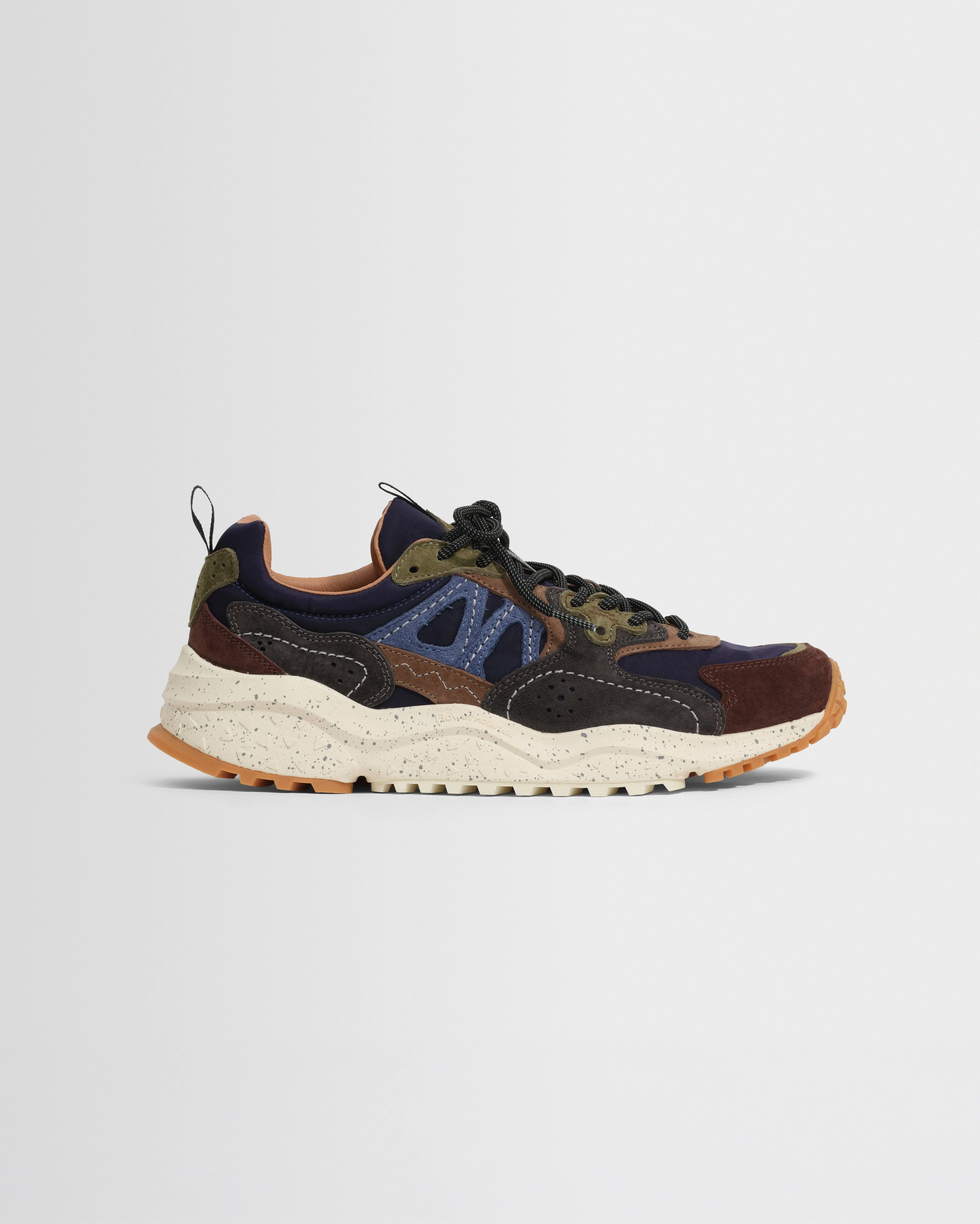 Flower Mountain - Brown And Black Suede And Nylon Solin Trainers - 1
