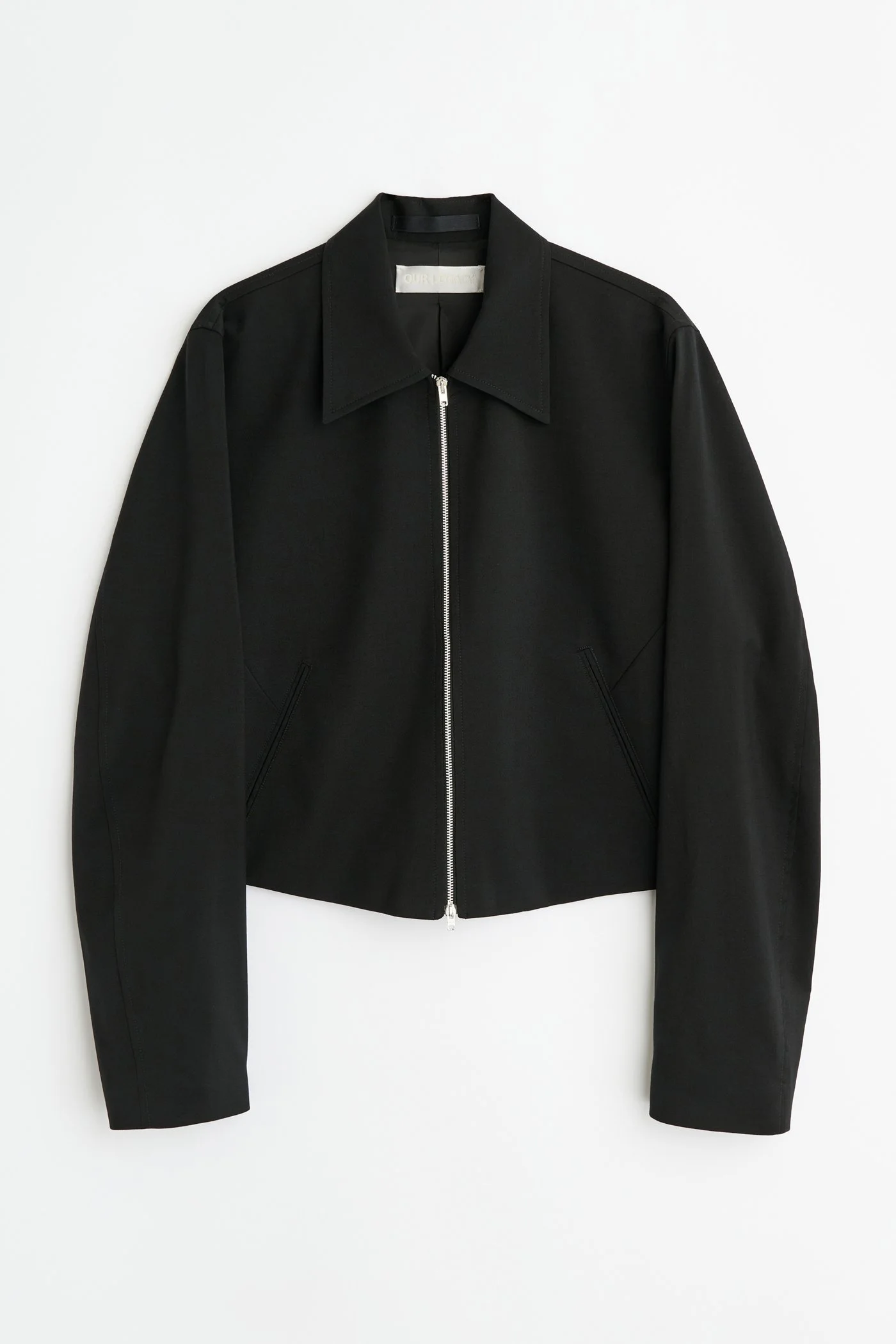 Statue Jacket Black Worsted Wool - 1