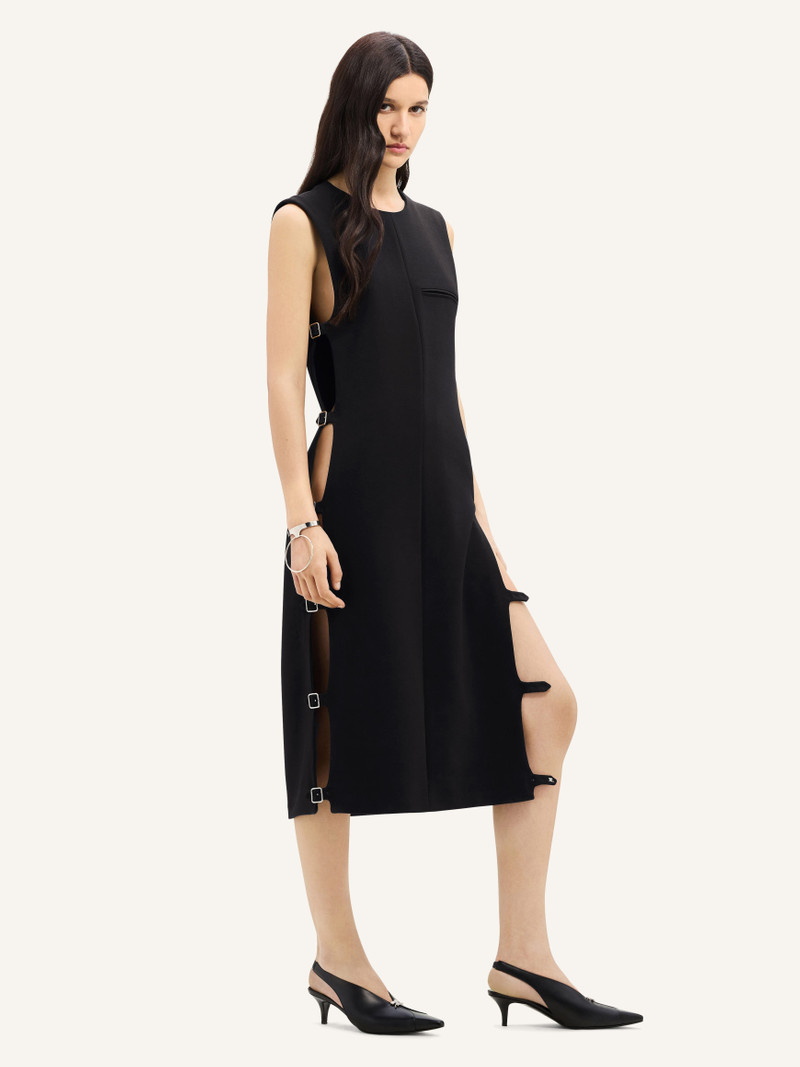 courrèges MULTI-BUCKLE MIDI DRESS outlook