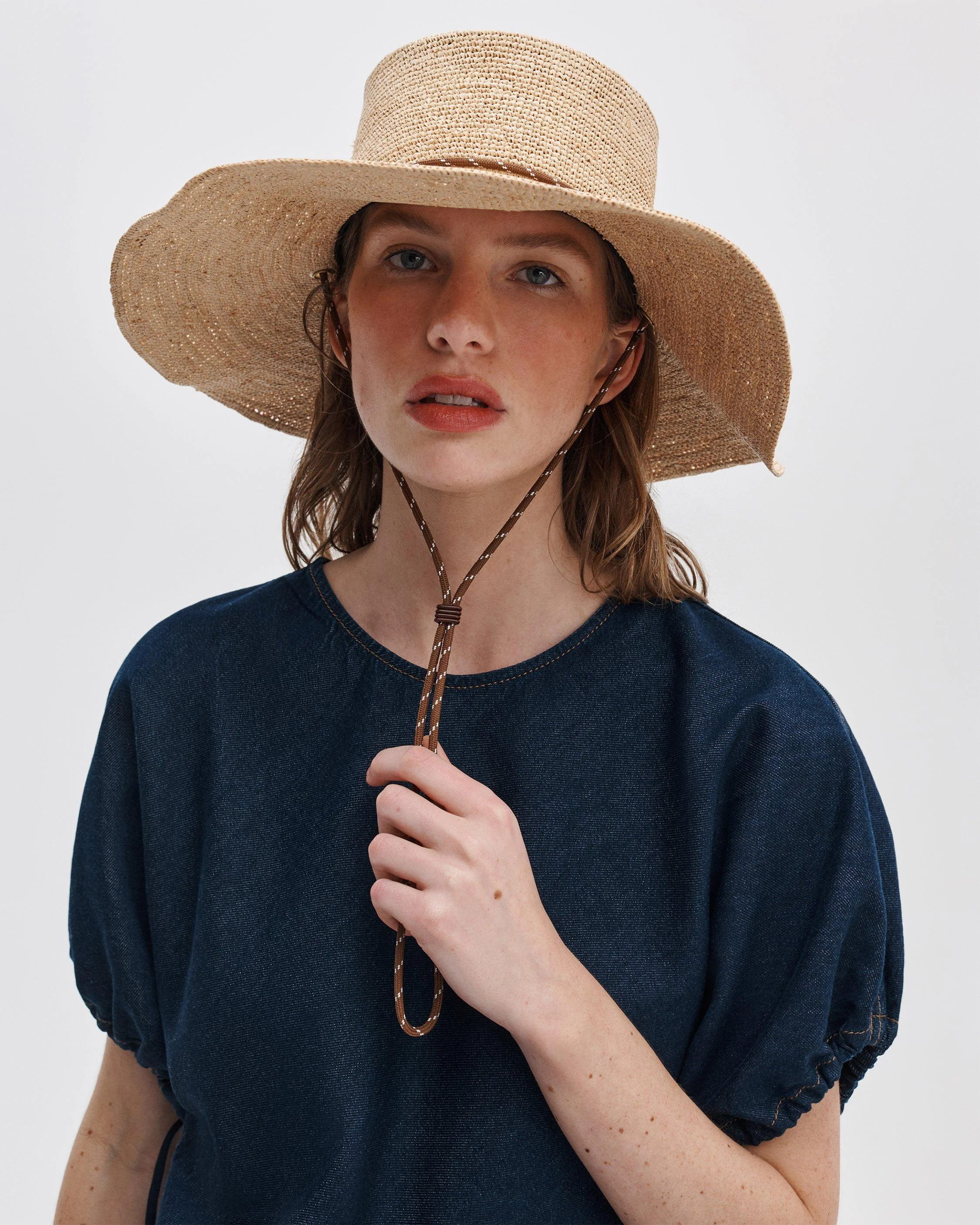 Frankie Raffia Boater Hat - 1