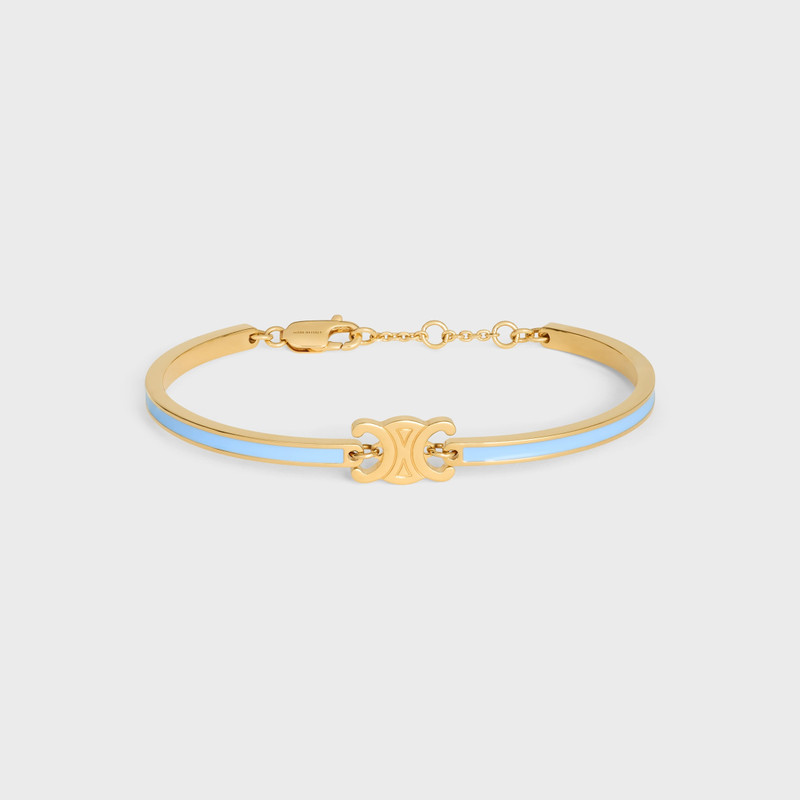 Triomphe Articulated Bracelet in Enamel and Brass with Gold Finish 1