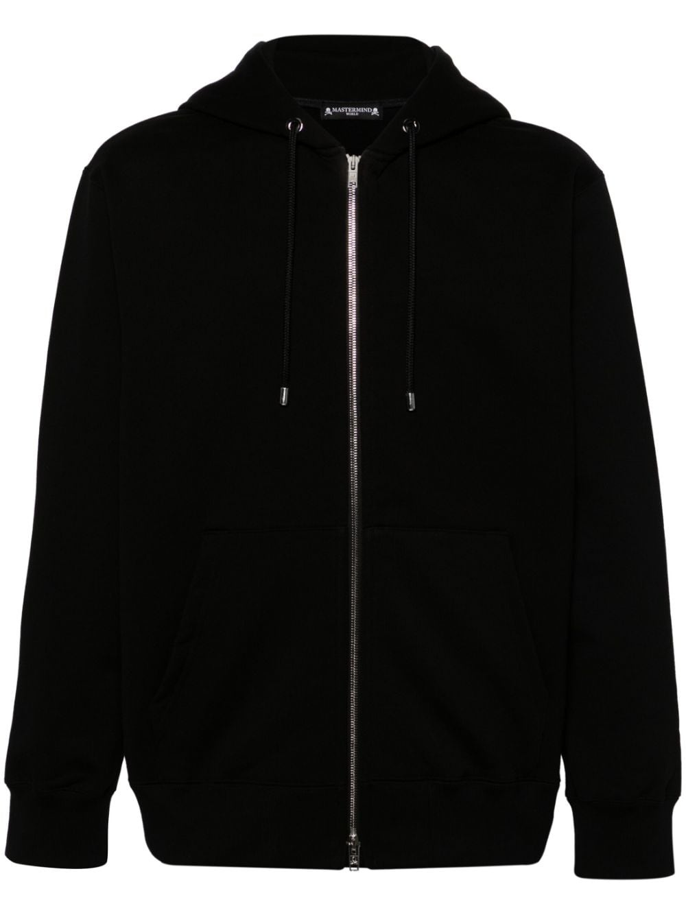 logo-embellished cotton hoodie - 1