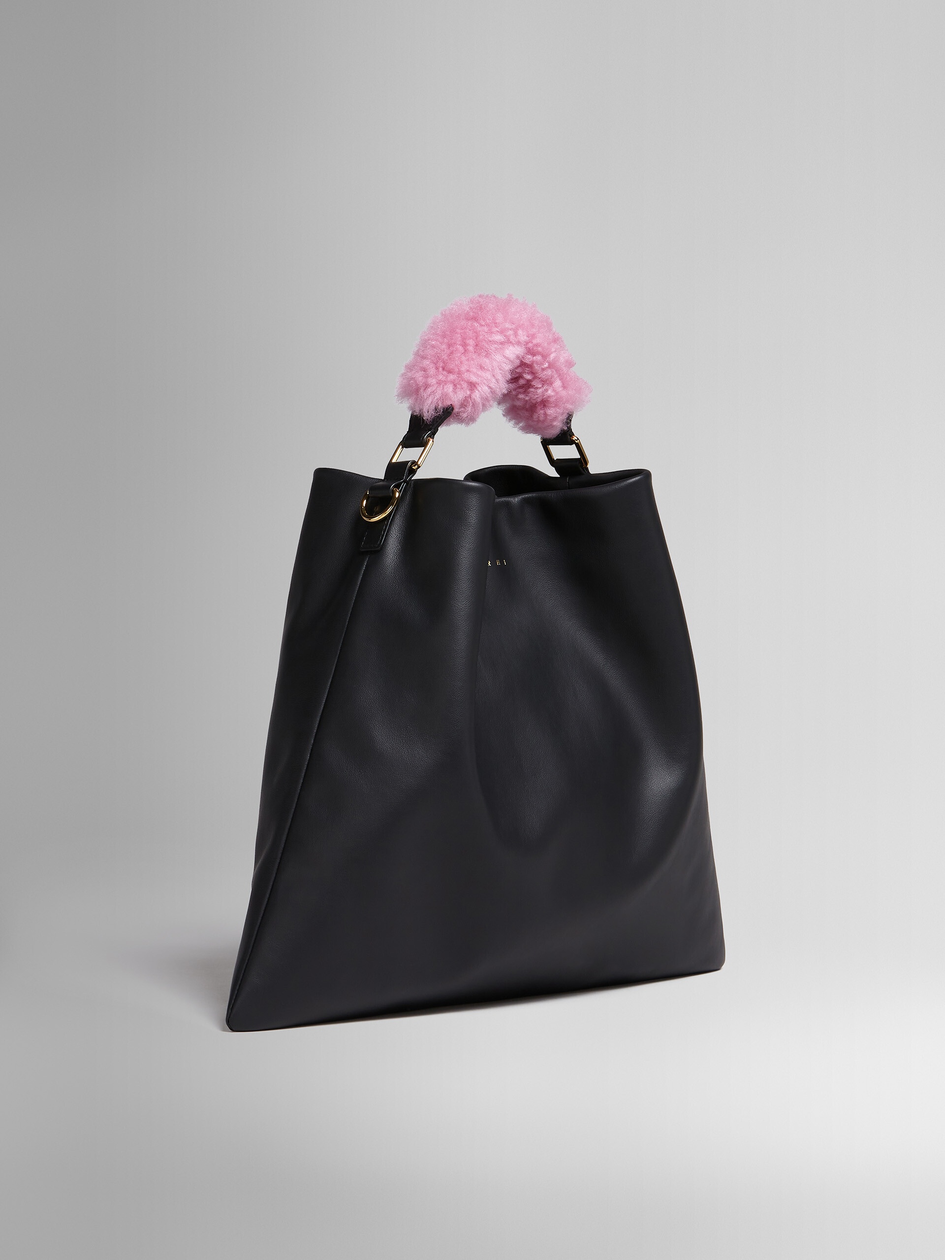 VENICE MEDIUM BAG IN BLACK LEATHER - 6