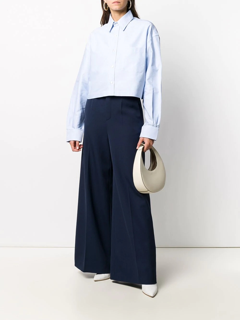 high-waist wide-leg trousers - 2