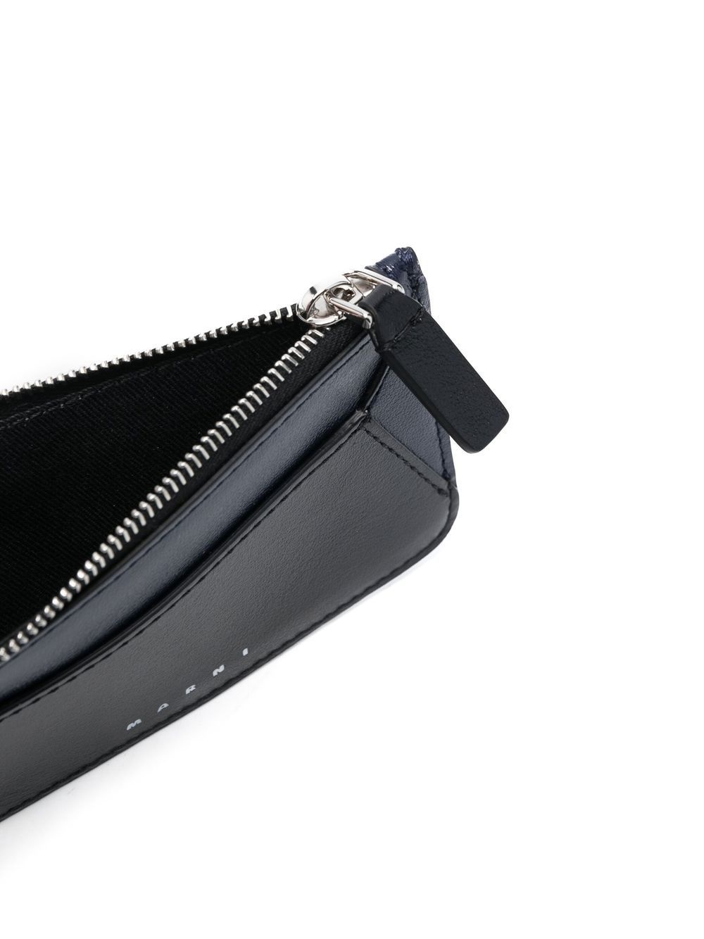 logo-print leather card holder - 3