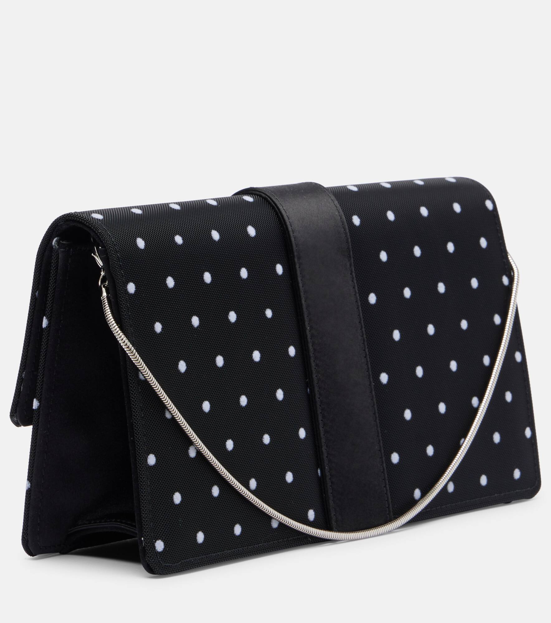 Capri embellished polka-dot satin clutch - 4