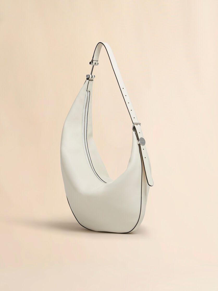 CREAM LEATHER DOT SMALL HOBO BAG - 3