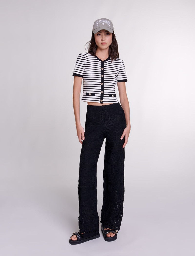 maje Short-sleeved knit cardigan outlook