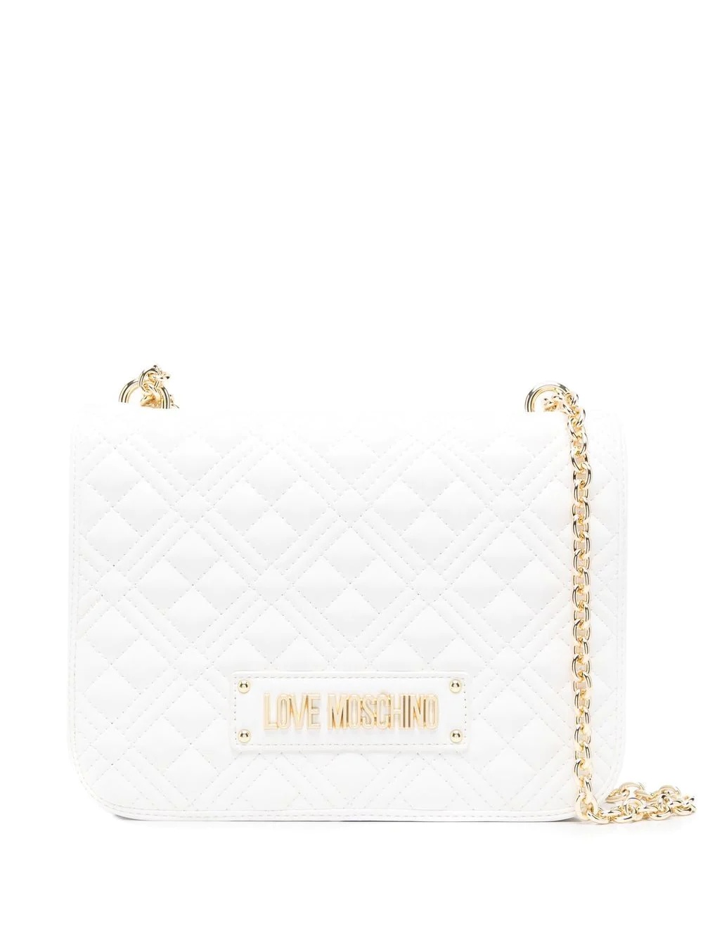 quilted chain-strap shoulder bag - 1