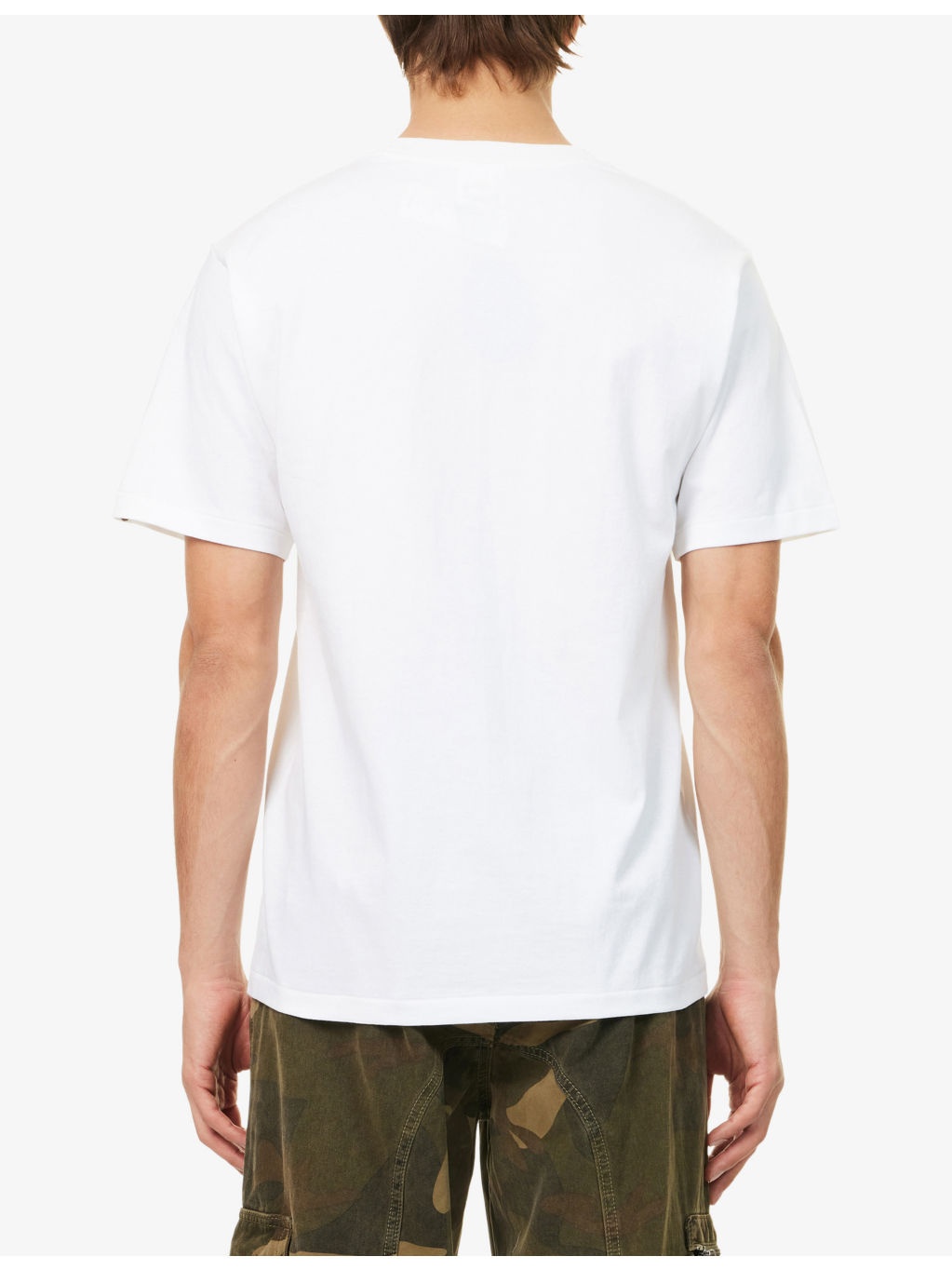 Camo-Shark Crewneck Cotton-Jersey T-Shirt - 4