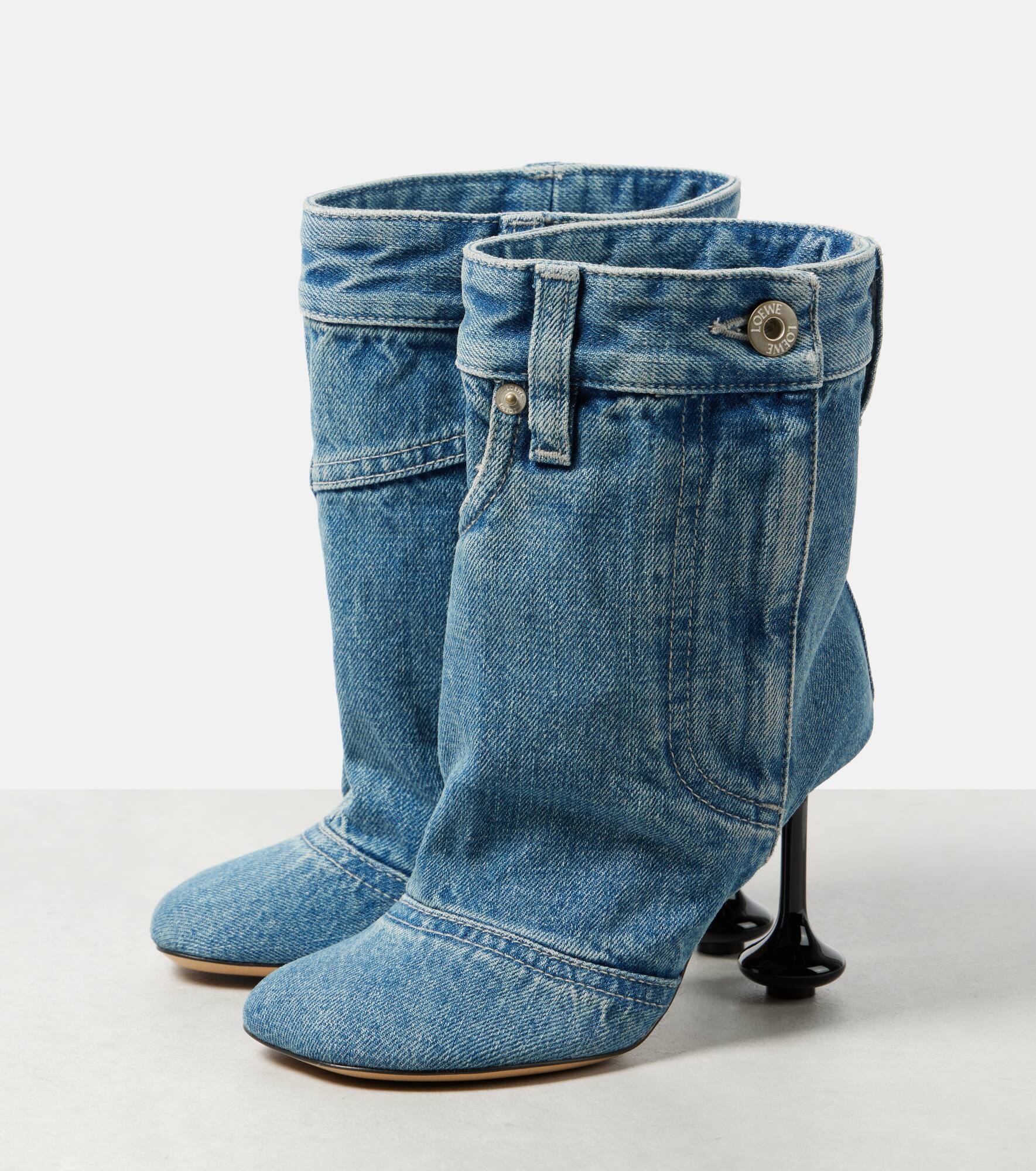 Toy Panta 90 denim ankle boots - 5