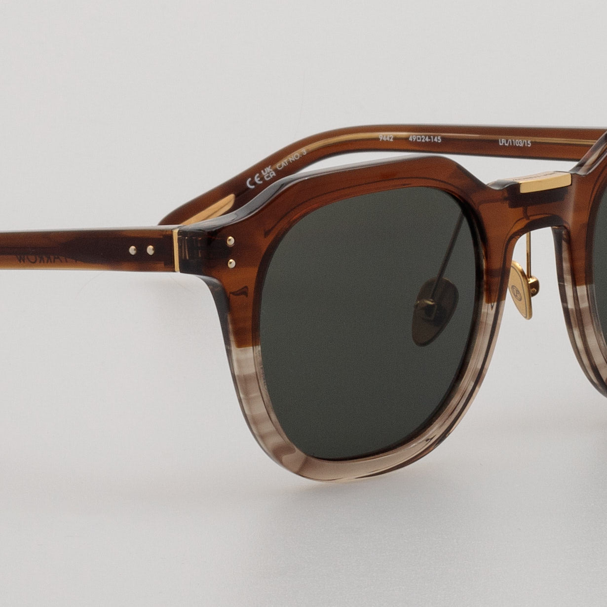 MEN'S FLETCHER ANGULAR SUNGLASSES IN CARAMEL HORN - 7