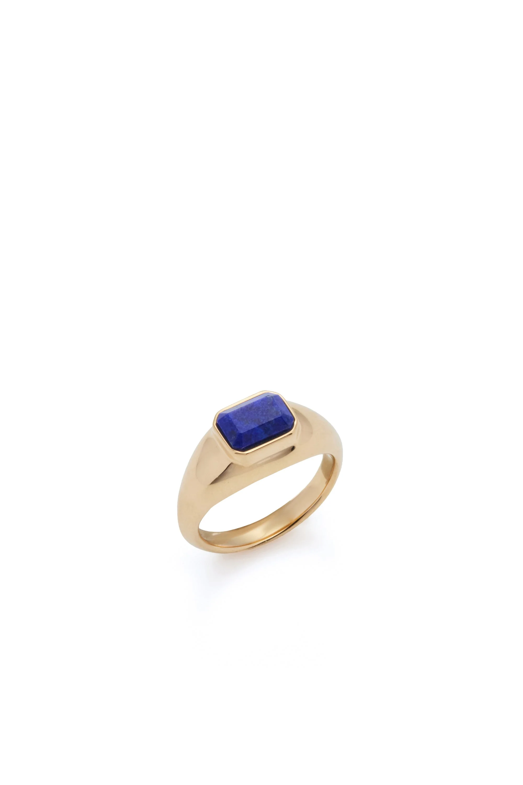 Small Ring in 18K Gold & Lapis Stone - 1
