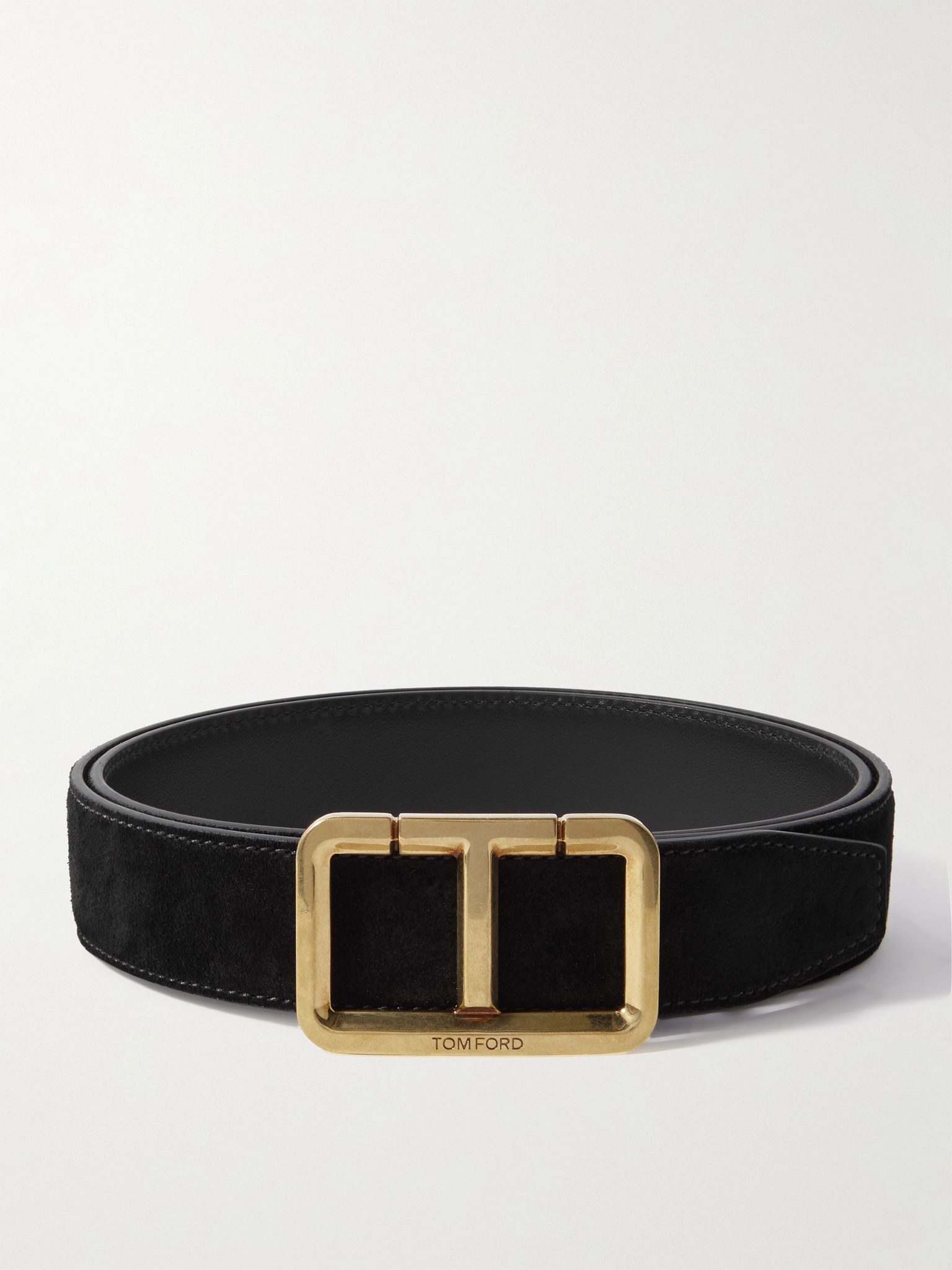 3cm Suede Belt Black - 1