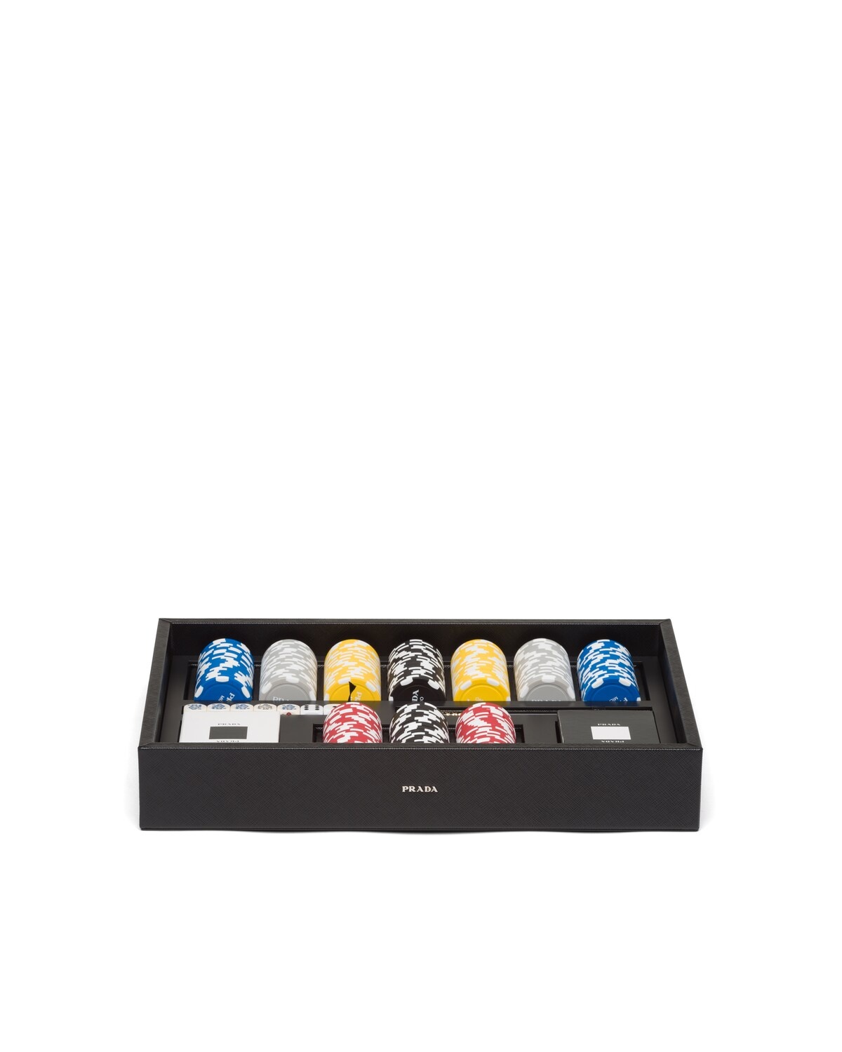 Saffiano leather poker set - 1