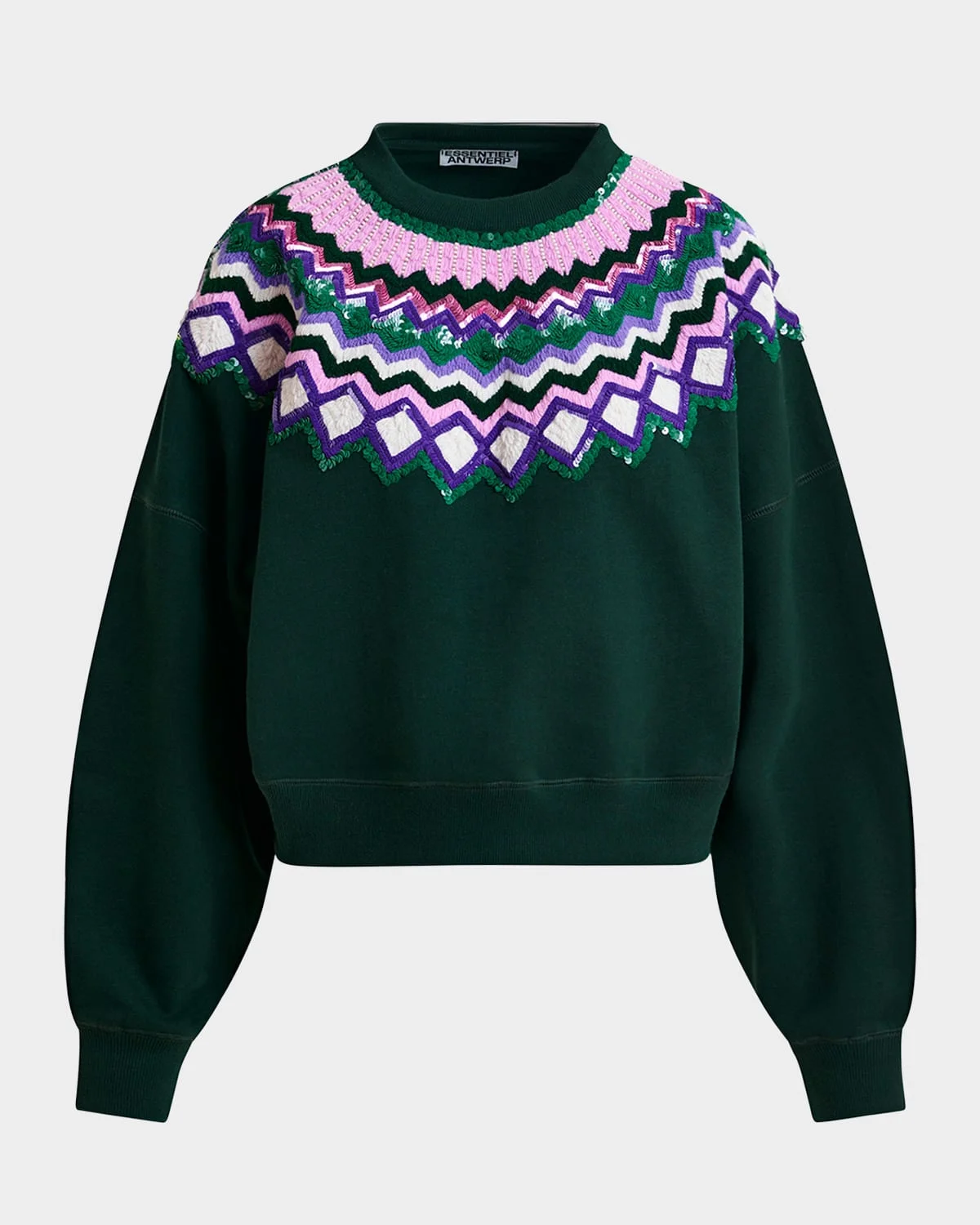 Issu Embroidered Crewneck Sweater - 1