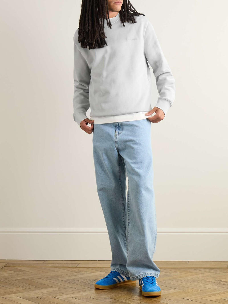 Carhartt Duster Garment-Dyed Logo-Embroidered Cotton-Jersey Sweatshirt outlook
