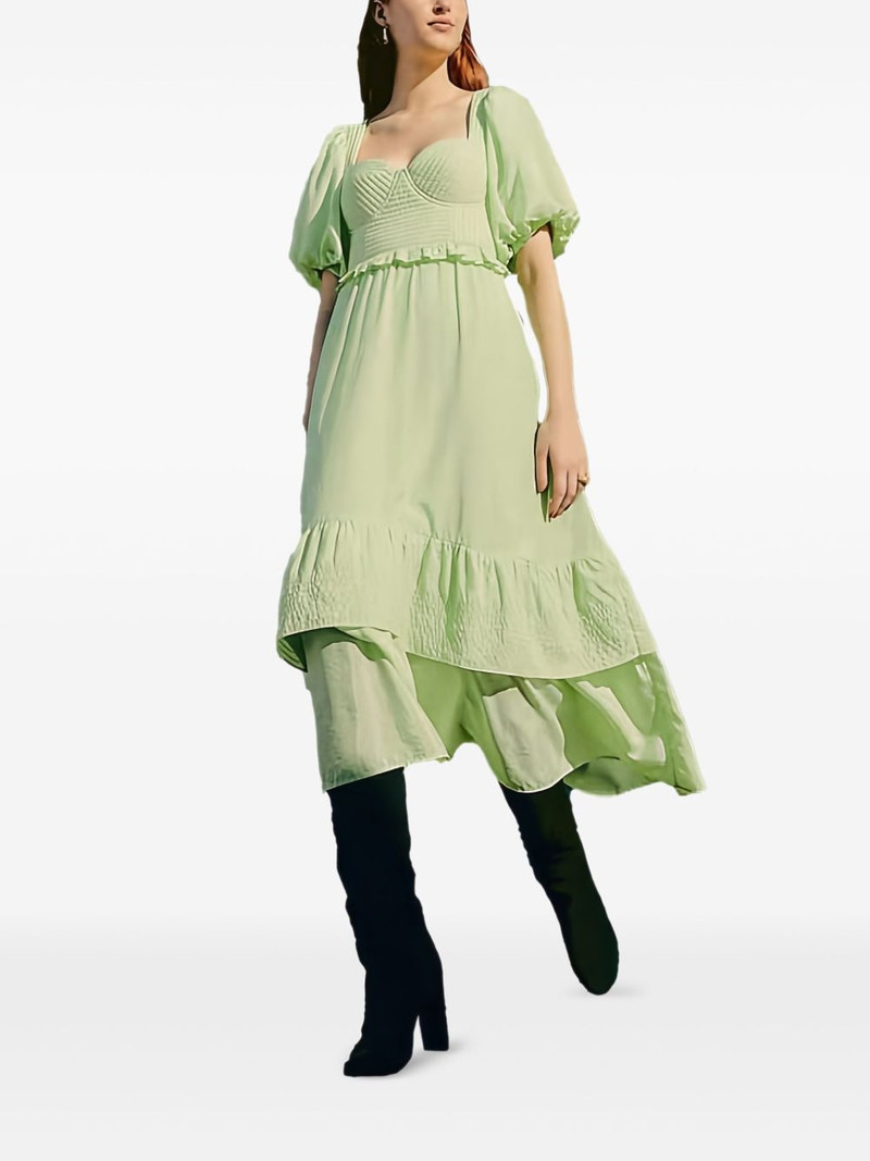 puffed short-sleeve midi dress 3