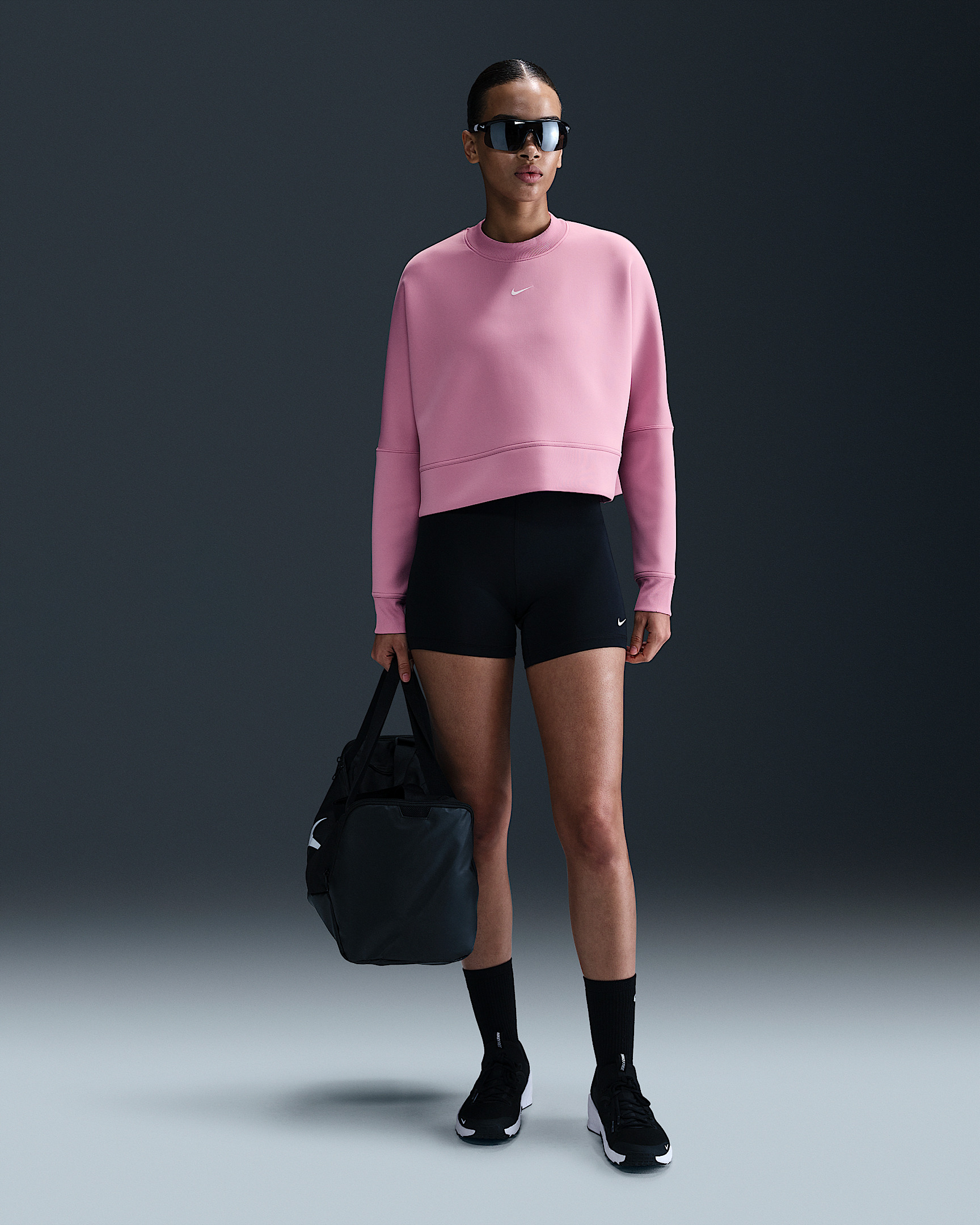Nike Prima Women's Dri-FIT Oversized Crew-Neck Cropped Top - 4