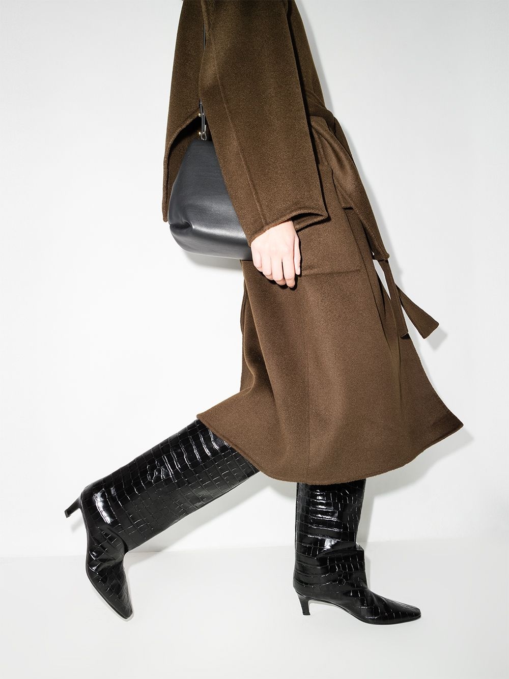 The Wide Shaft croc-effect boots - 3