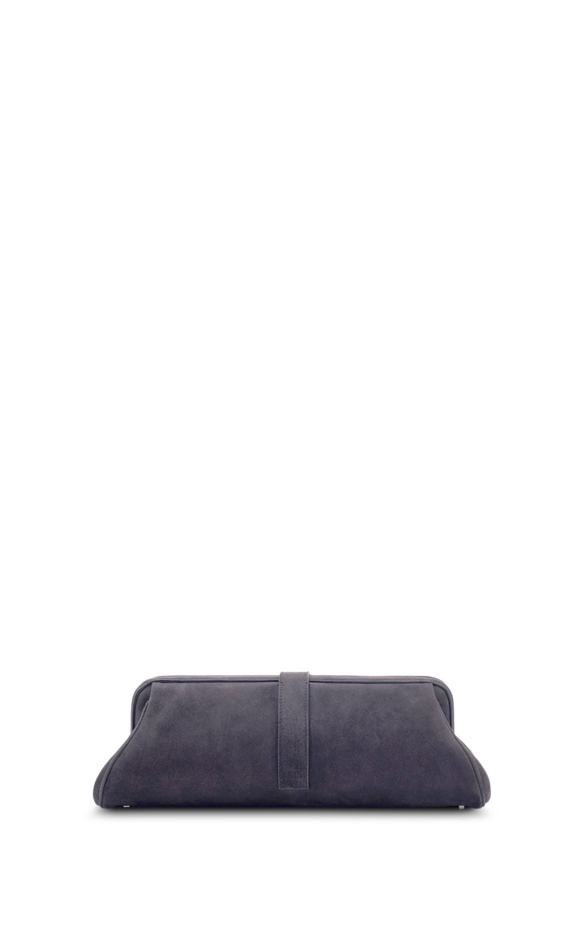 Paola Clutch in Dark Grey Suede - 5