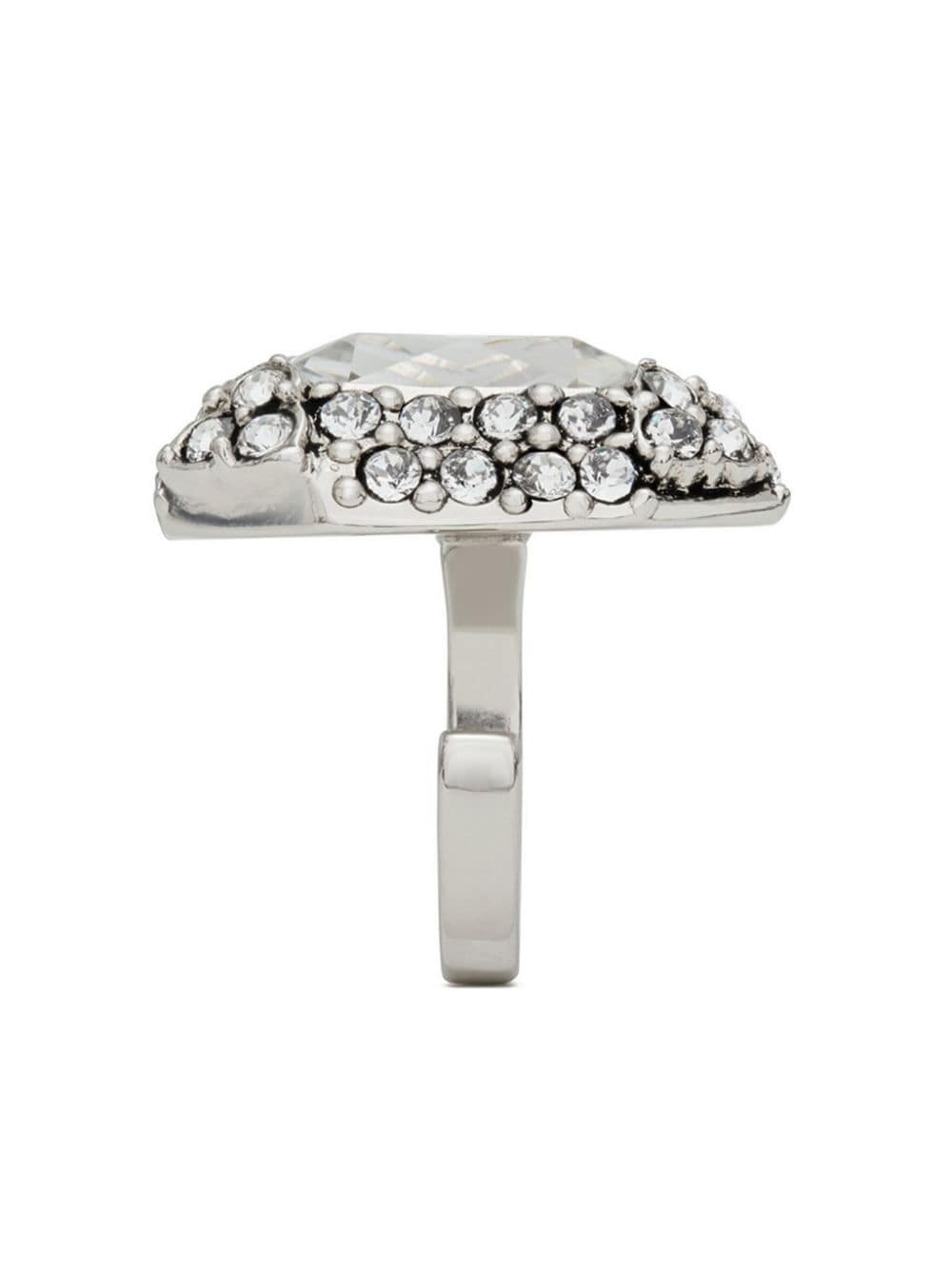 crystal-embellished knuckleduster ring - 4