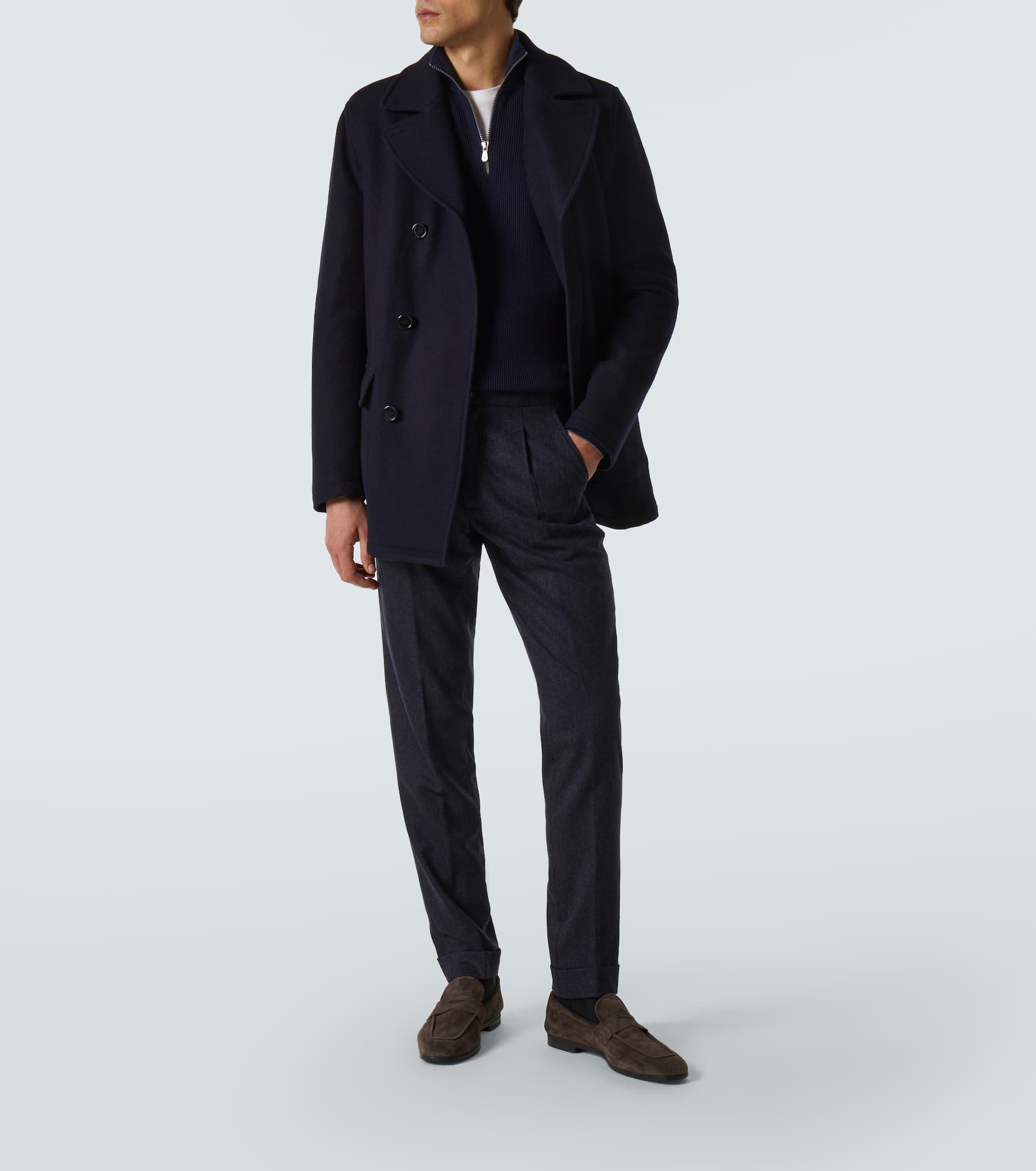 Cashmere straight pants - 2