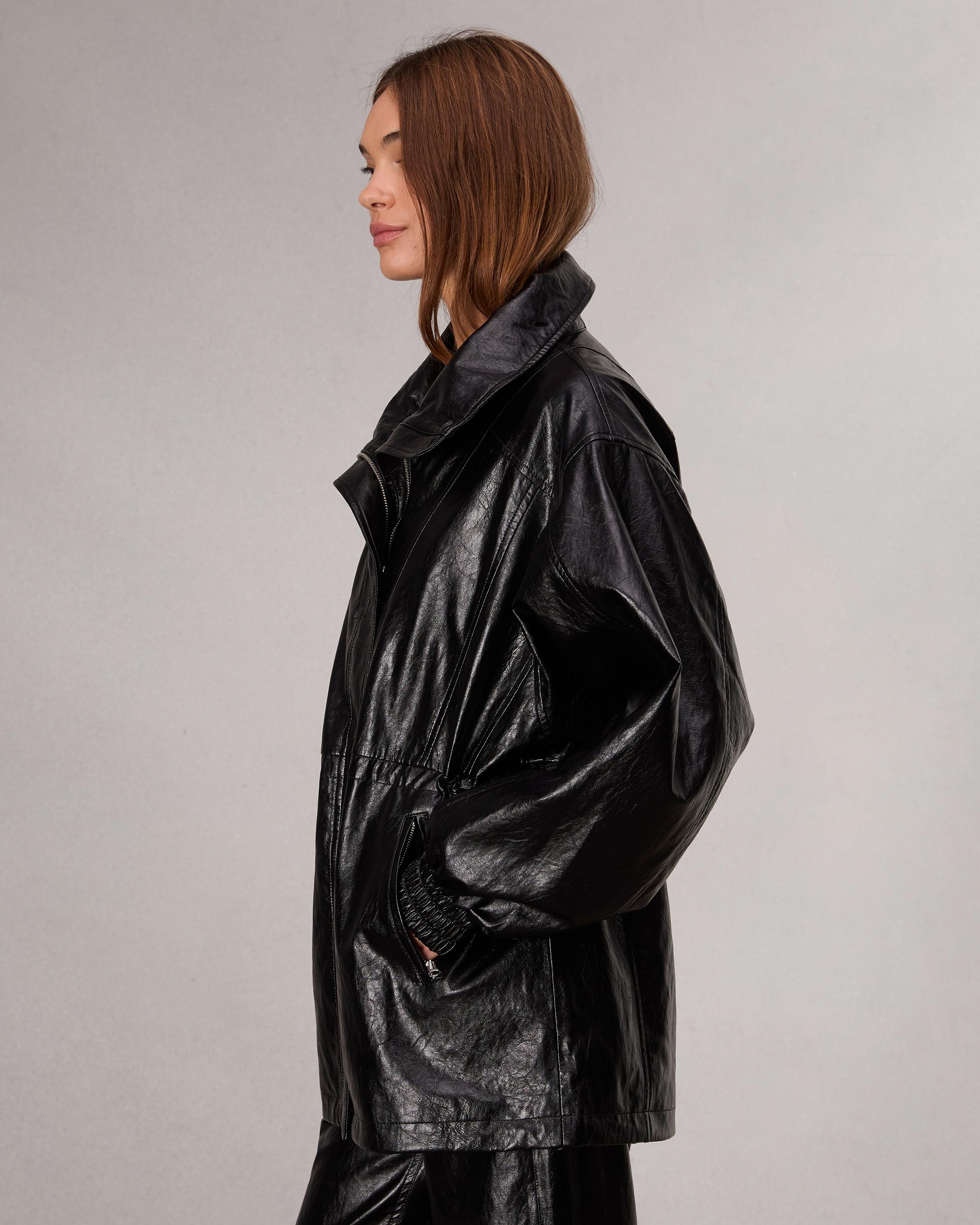 Monica Faux Leather Jacket - 4