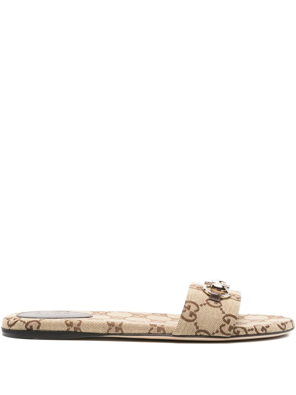 GG canvas flat sandals - 1