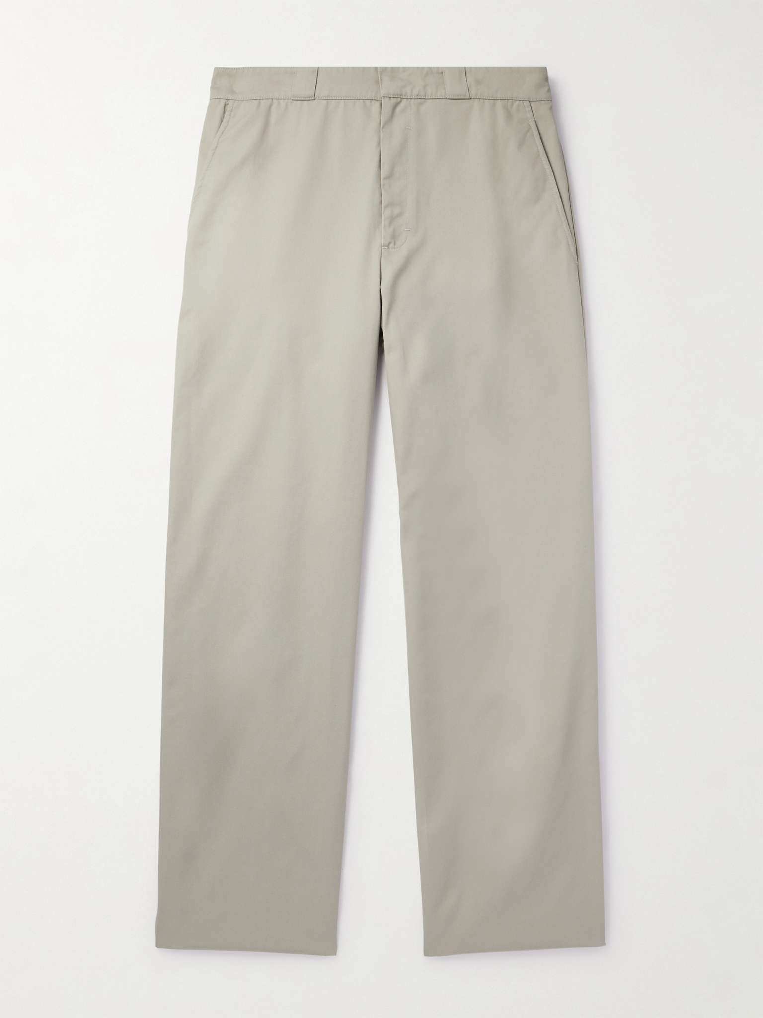 Straight-Leg Logo-Appliquéd Twill Trousers - 1