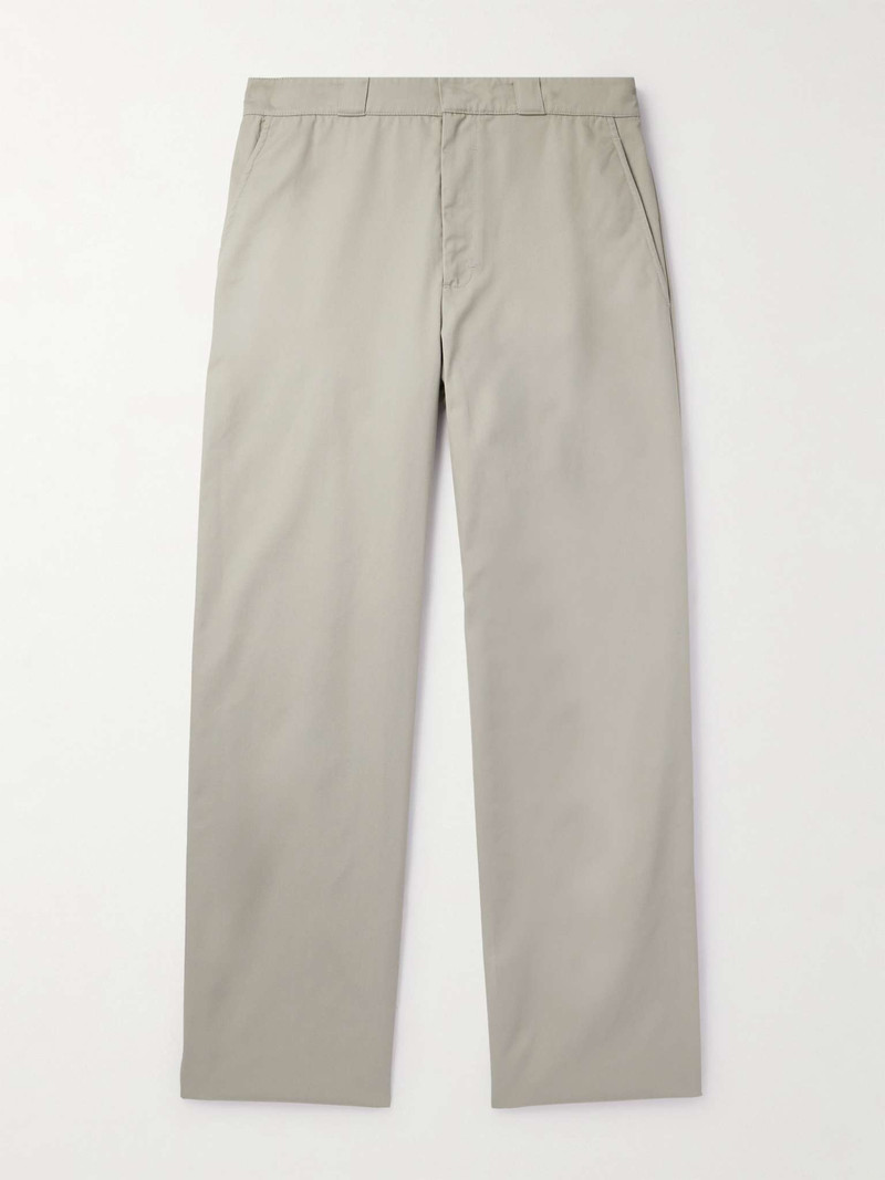 Straight-Leg Logo-Appliquéd Twill 바지 - 1